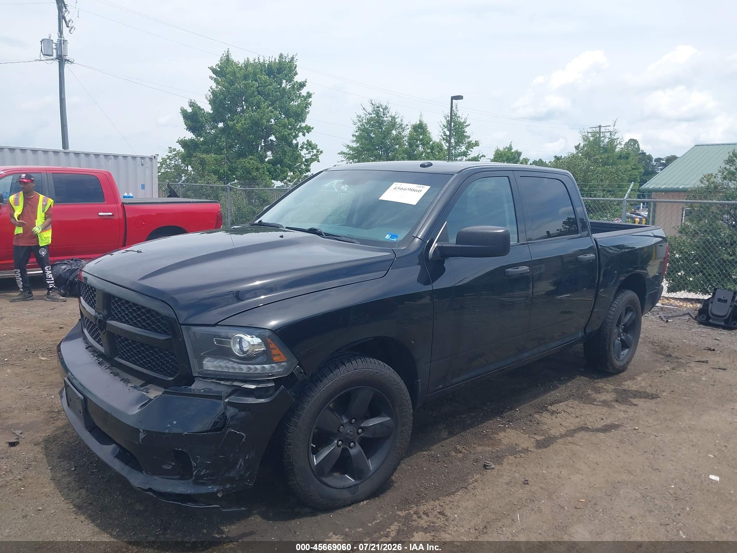 2014 Ram 1500 Express Black vin: 3C6RR7KT7EG289143