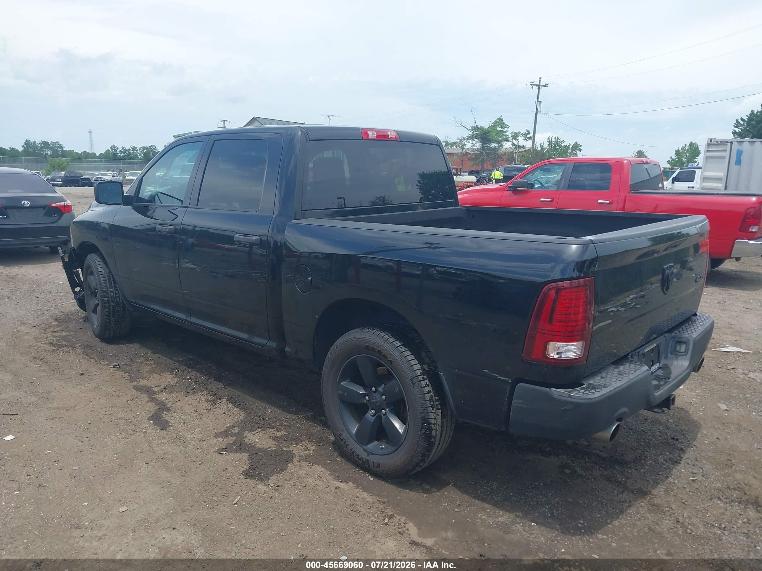 2014 Ram 1500 Express Black vin: 3C6RR7KT7EG289143