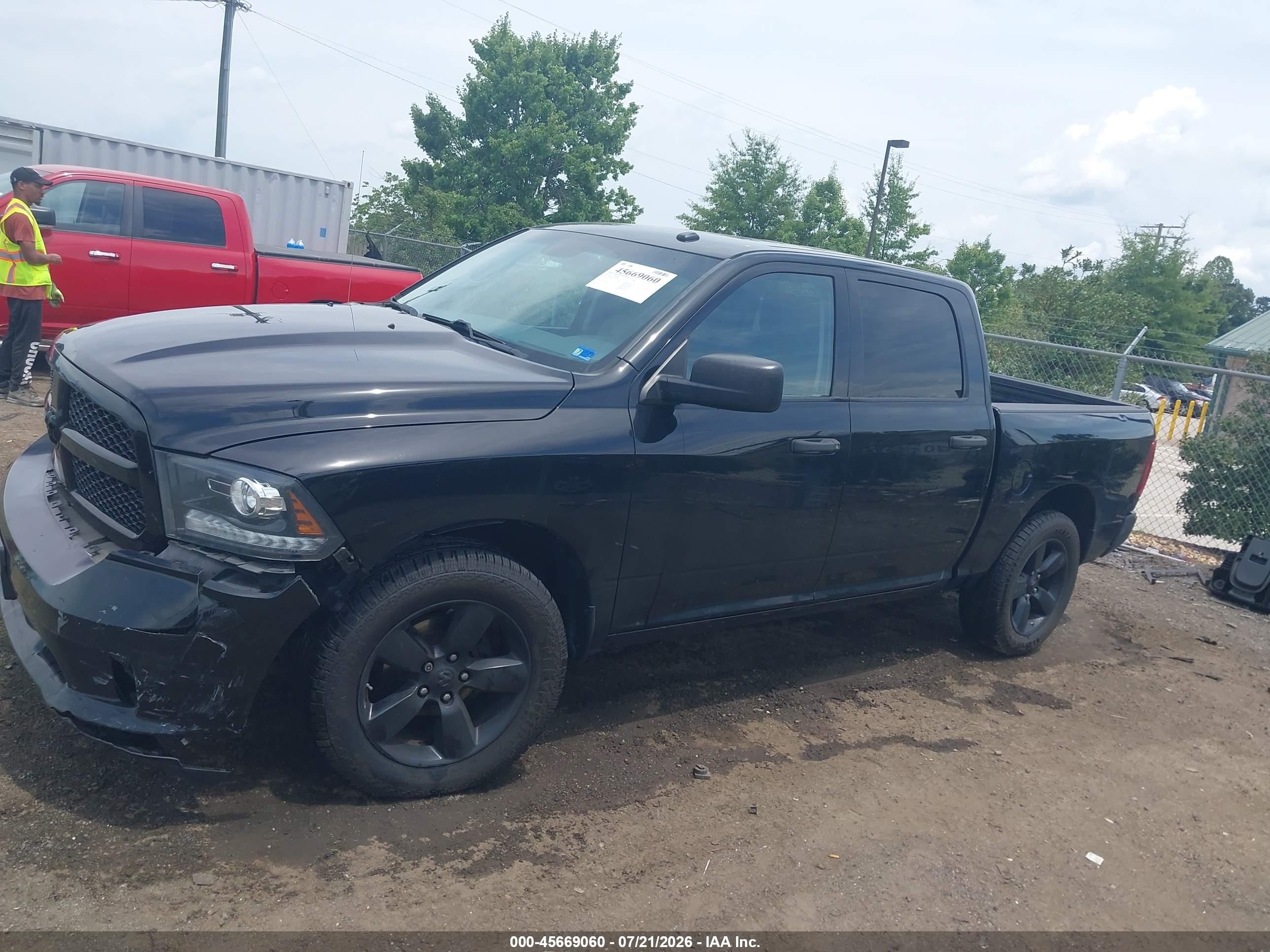 2014 Ram 1500 Express Black vin: 3C6RR7KT7EG289143