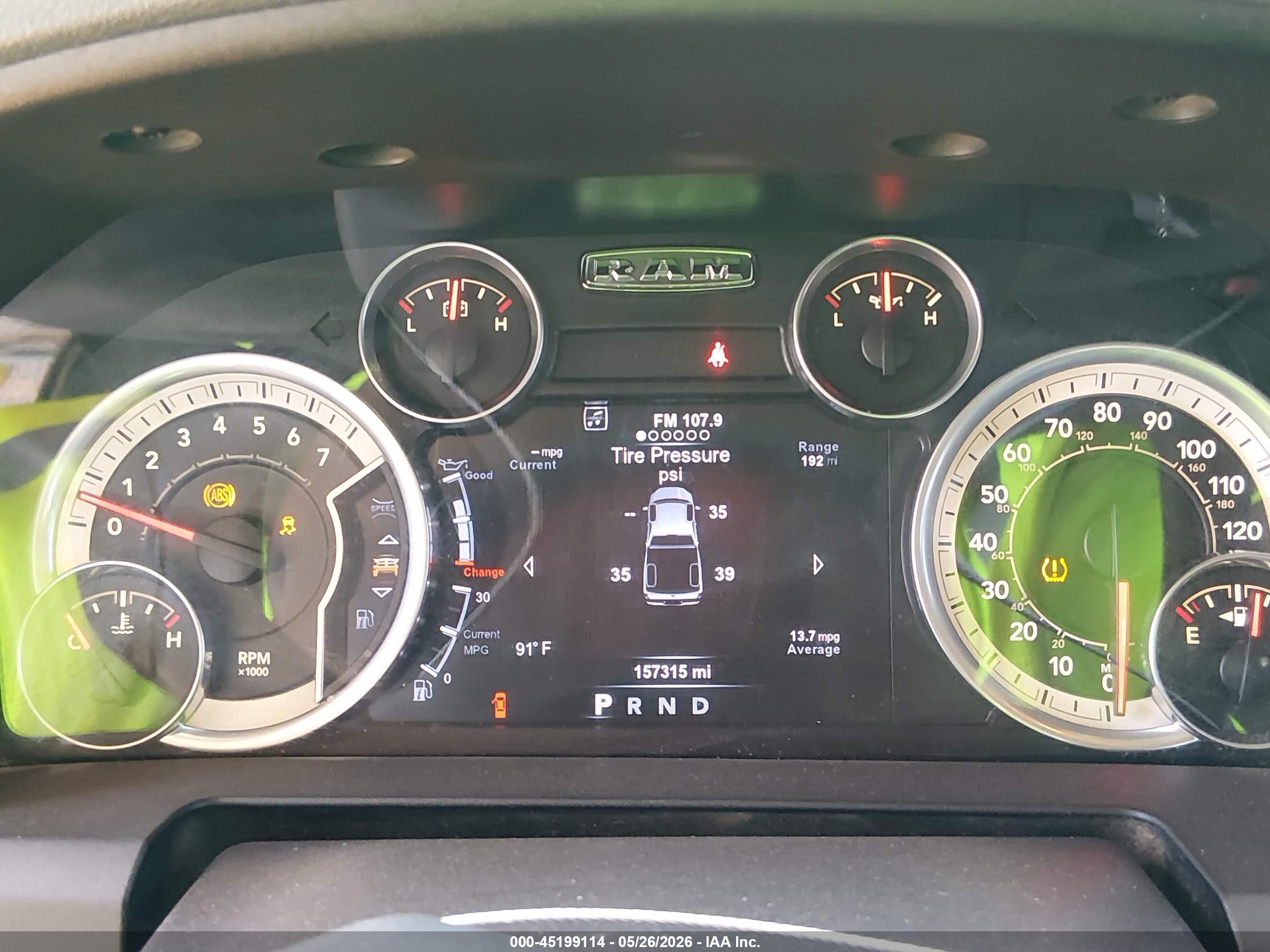 2015 Ram 1500 Big Horn White vin: 3C6RR7LT2FG532499