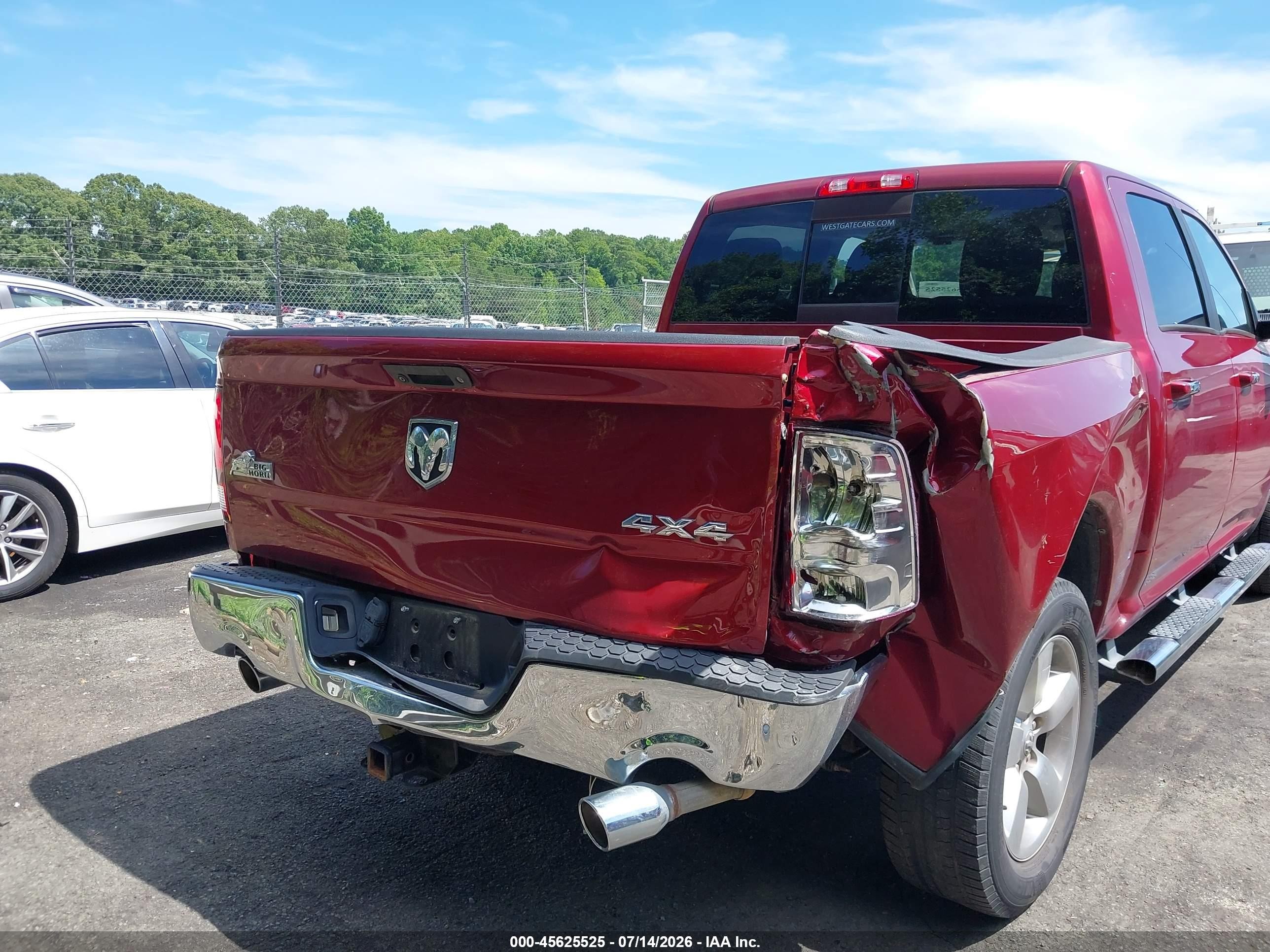 2015 Ram 1500 Big Horn Red vin: 3C6RR7LT4FG709778