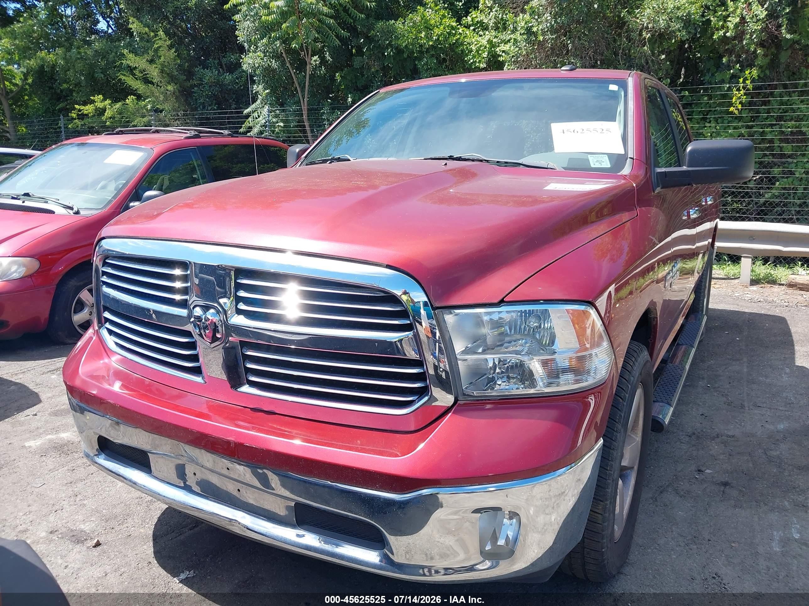 2015 Ram 1500 Big Horn Red vin: 3C6RR7LT4FG709778