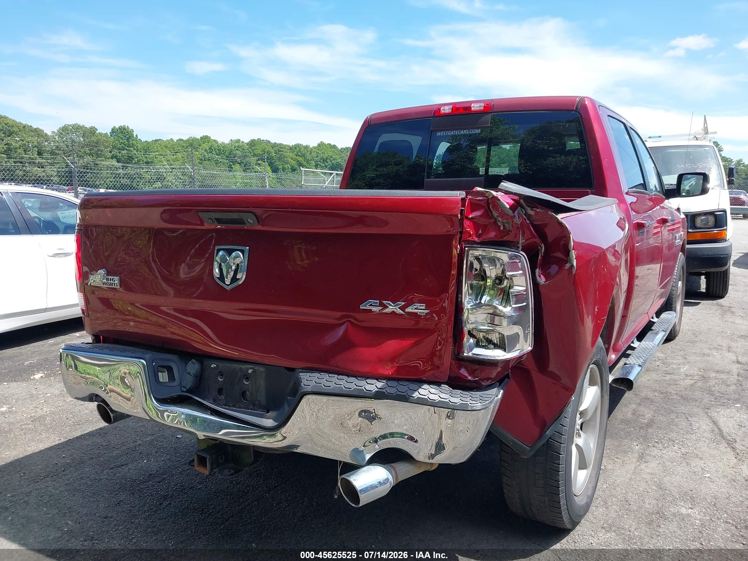 2015 Ram 1500 Big Horn Red vin: 3C6RR7LT4FG709778