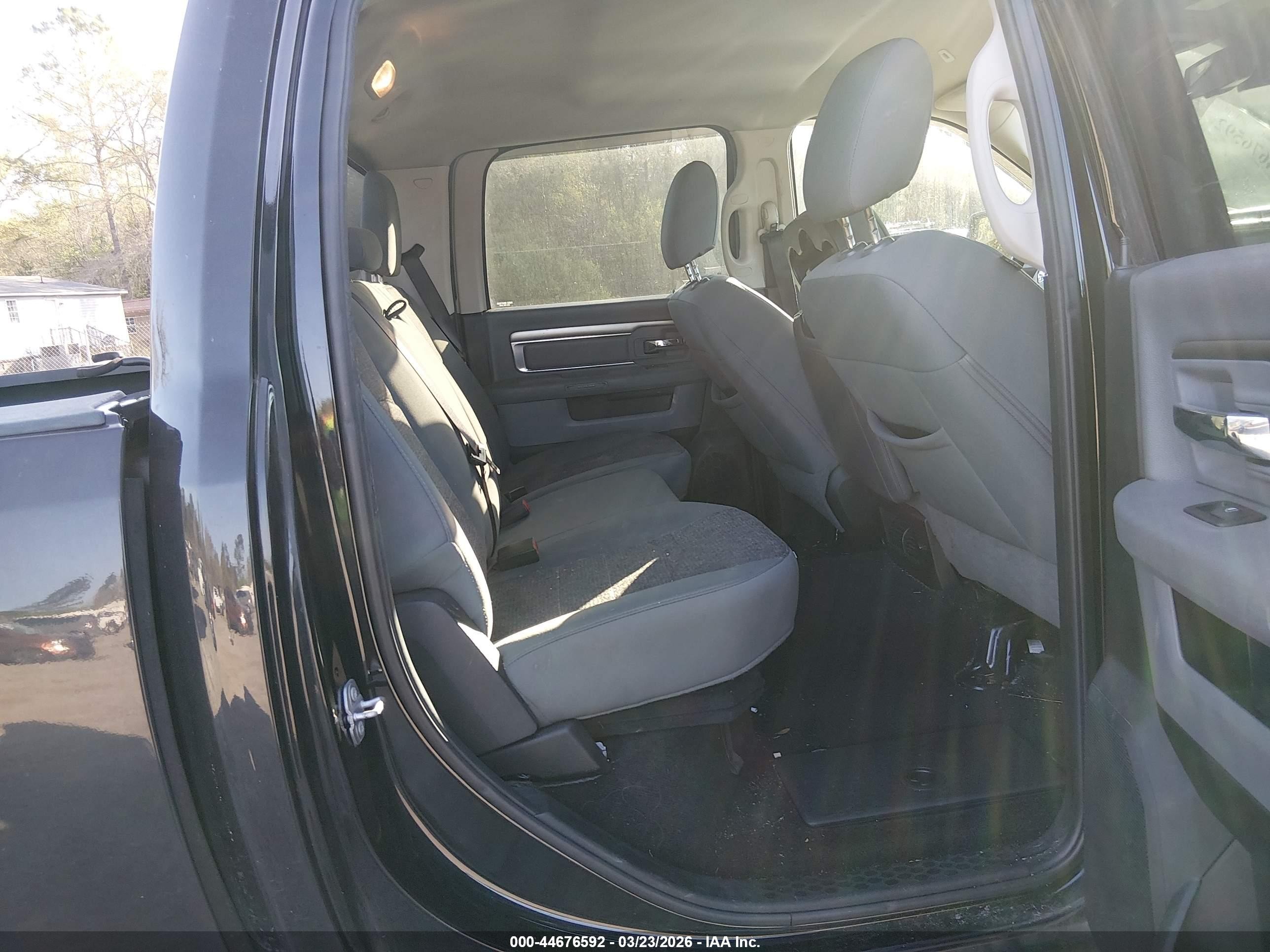 2017 Ram 1500 Big Horn  4x4 5'7 Box Black vin: 3C6RR7LT7HG794831