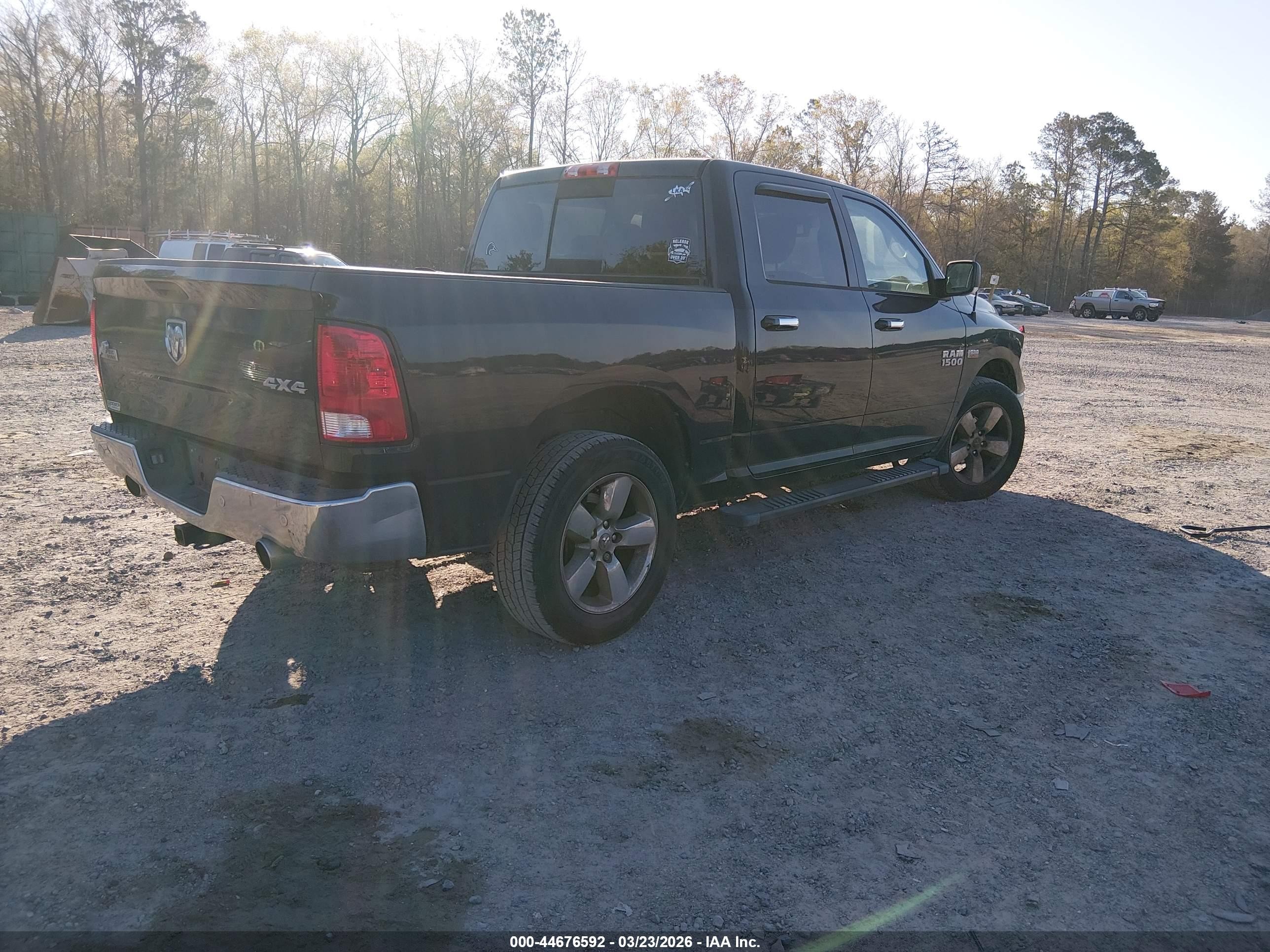2017 Ram 1500 Big Horn  4x4 5'7 Box Black vin: 3C6RR7LT7HG794831