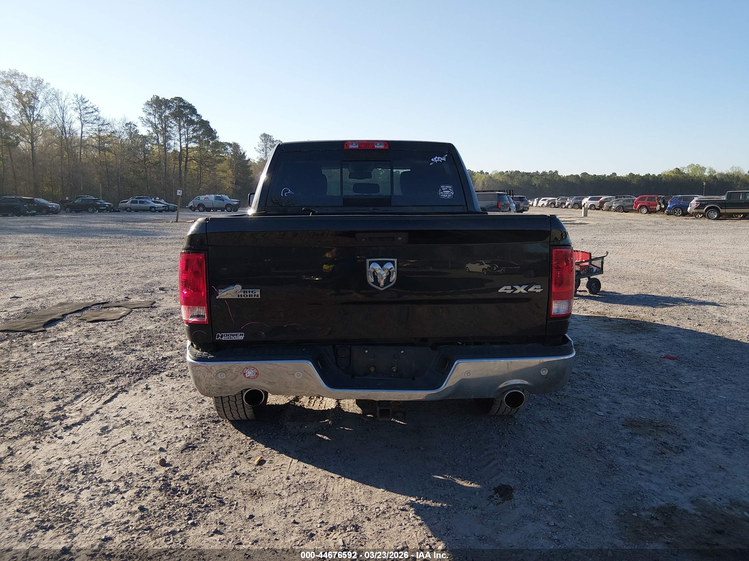 2017 Ram 1500 Big Horn  4x4 5'7 Box Black vin: 3C6RR7LT7HG794831