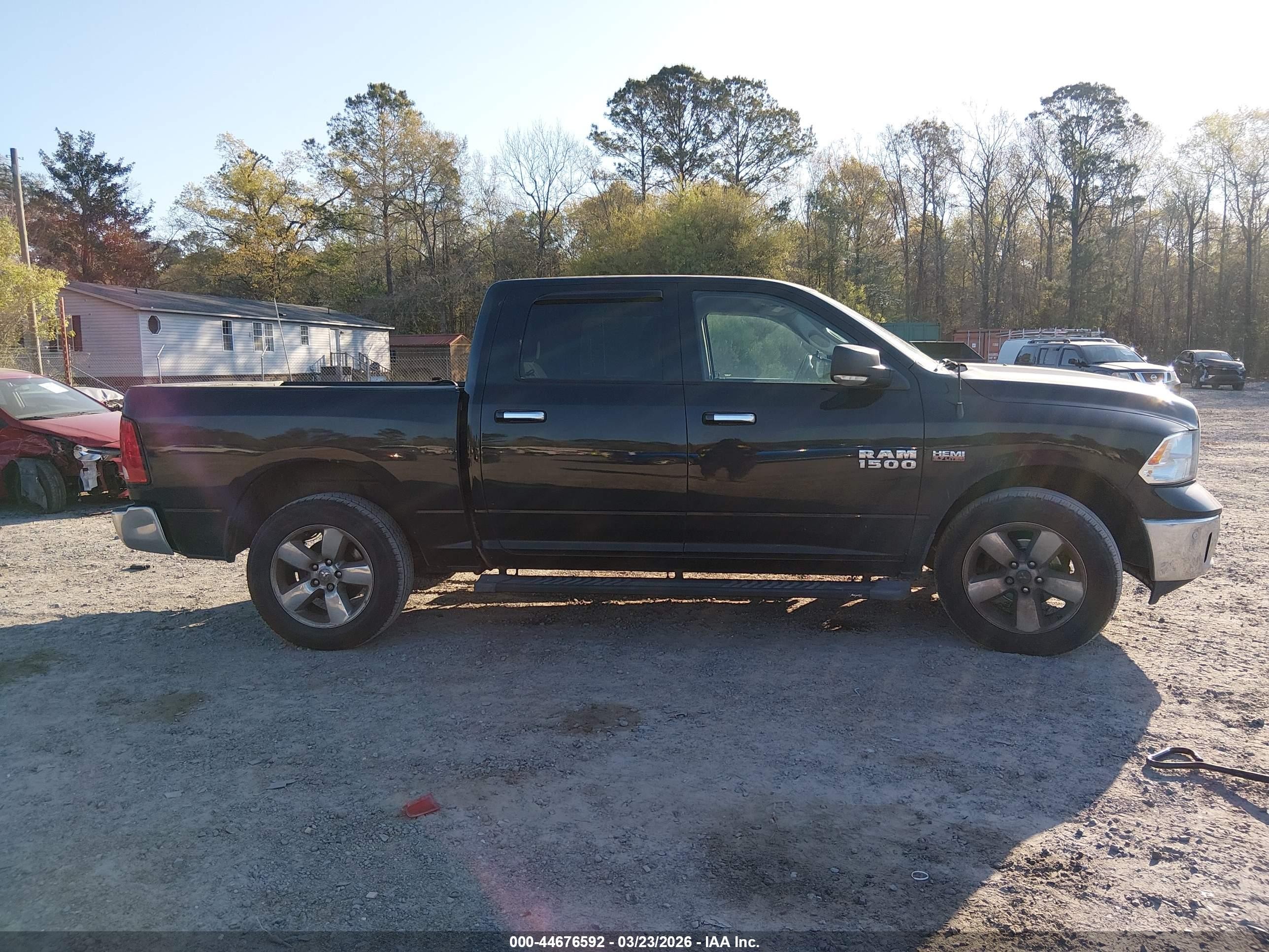 2017 Ram 1500 Big Horn  4x4 5'7 Box Black vin: 3C6RR7LT7HG794831