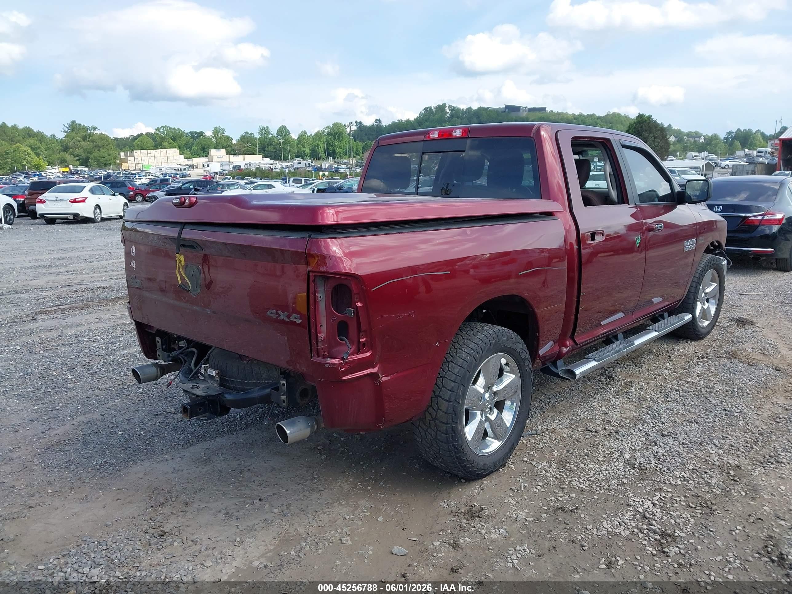 2017 Ram 1500 Big Horn  4x4 5'7 Box Burgundy vin: 3C6RR7LT8HG688405