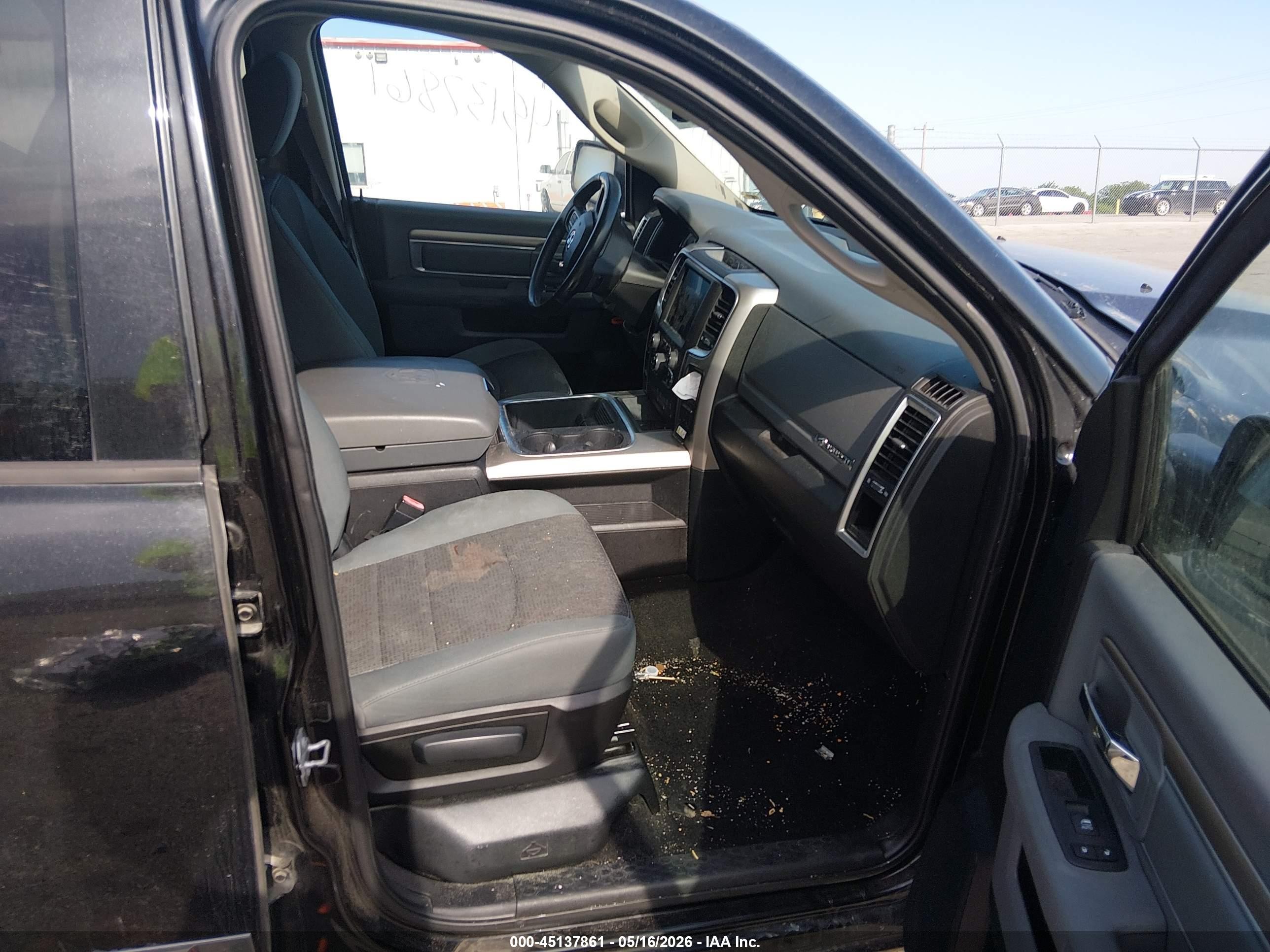2017 Ram 1500 Big Horn  4x4 5'7 Box Black vin: 3C6RR7LT9HG511491
