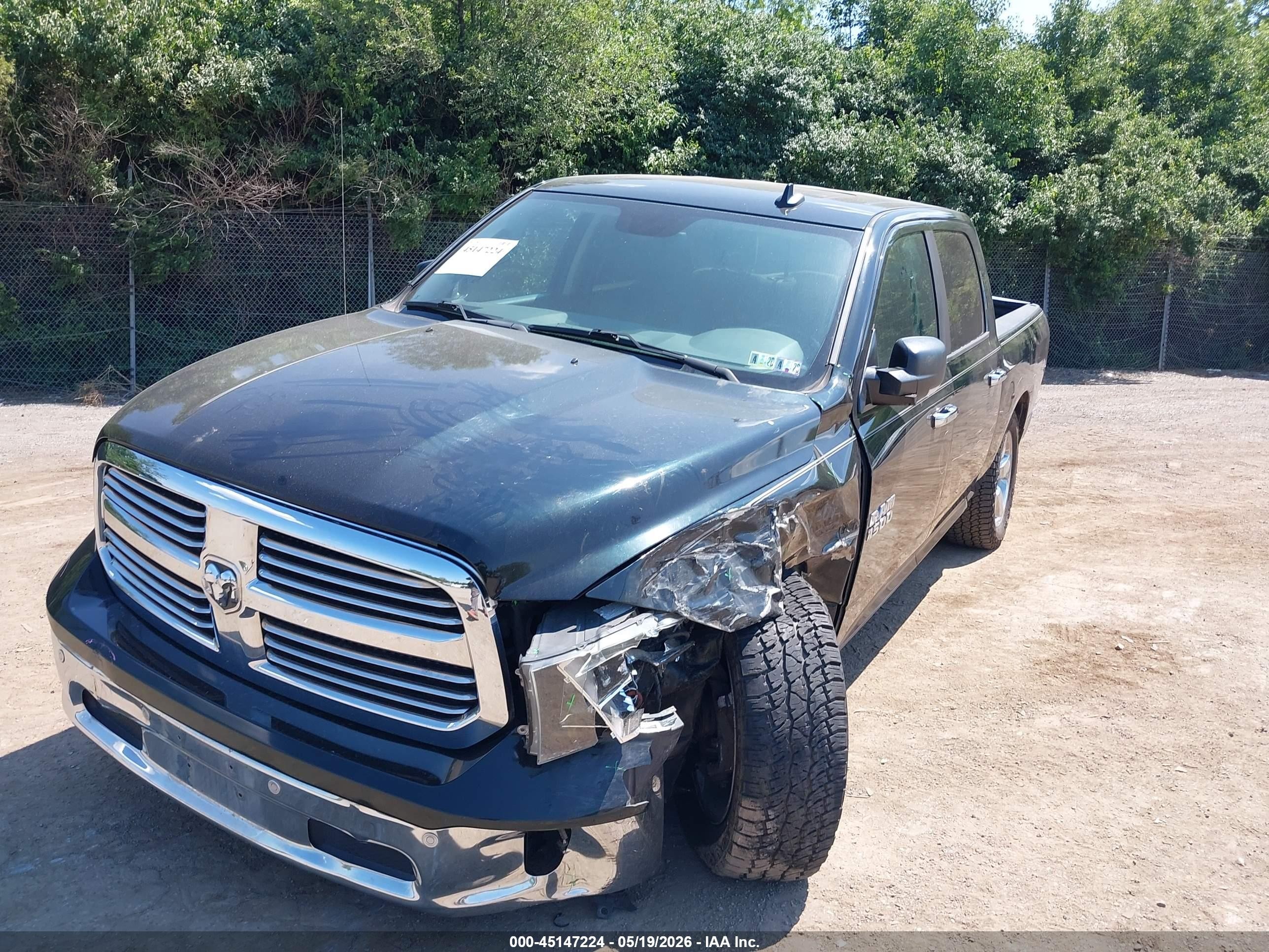 2017 Ram 1500 Big Horn  4x4 5'7 Box Black vin: 3C6RR7LTXHG523925