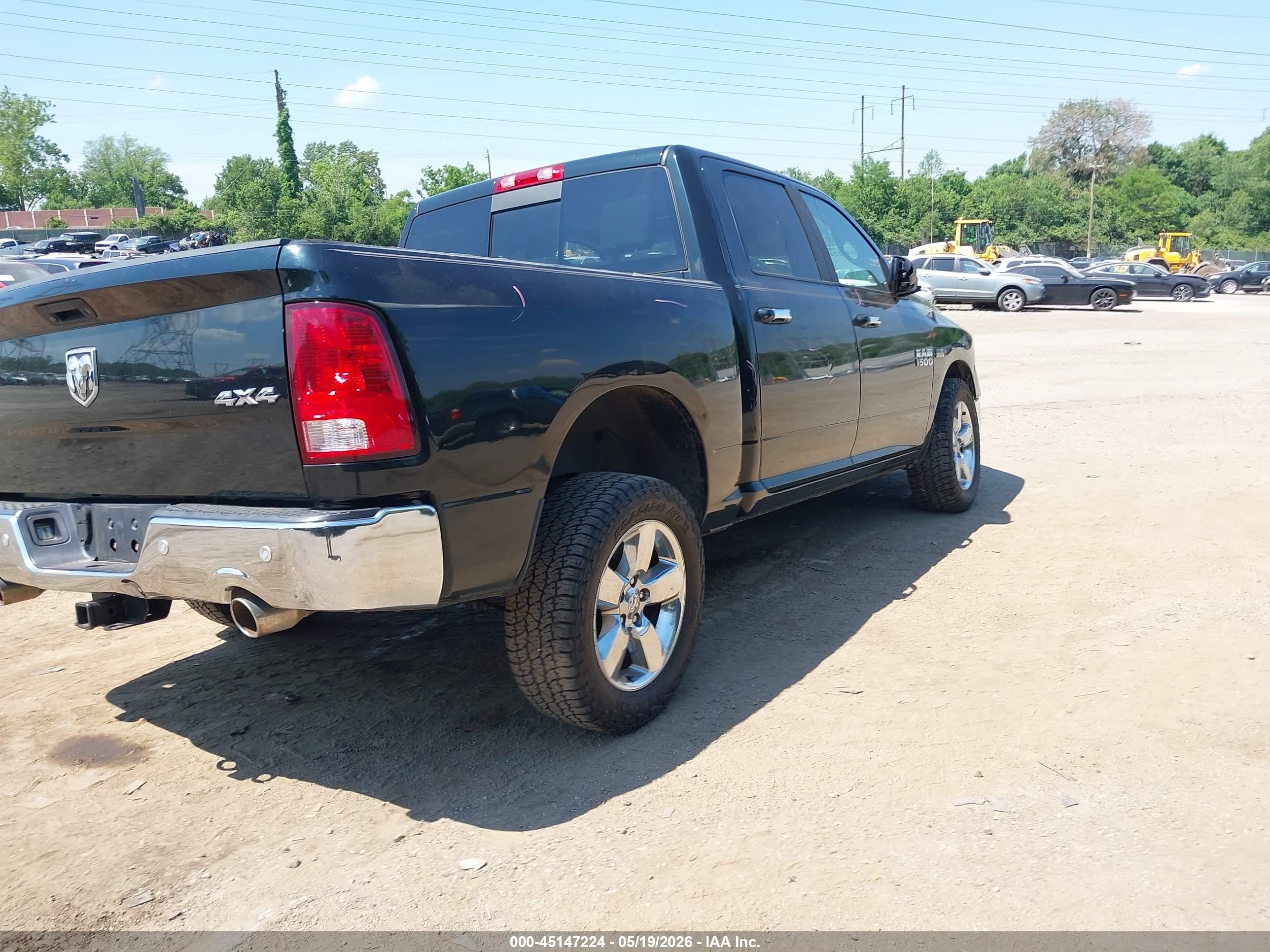 2017 Ram 1500 Big Horn  4x4 5'7 Box Black vin: 3C6RR7LTXHG523925