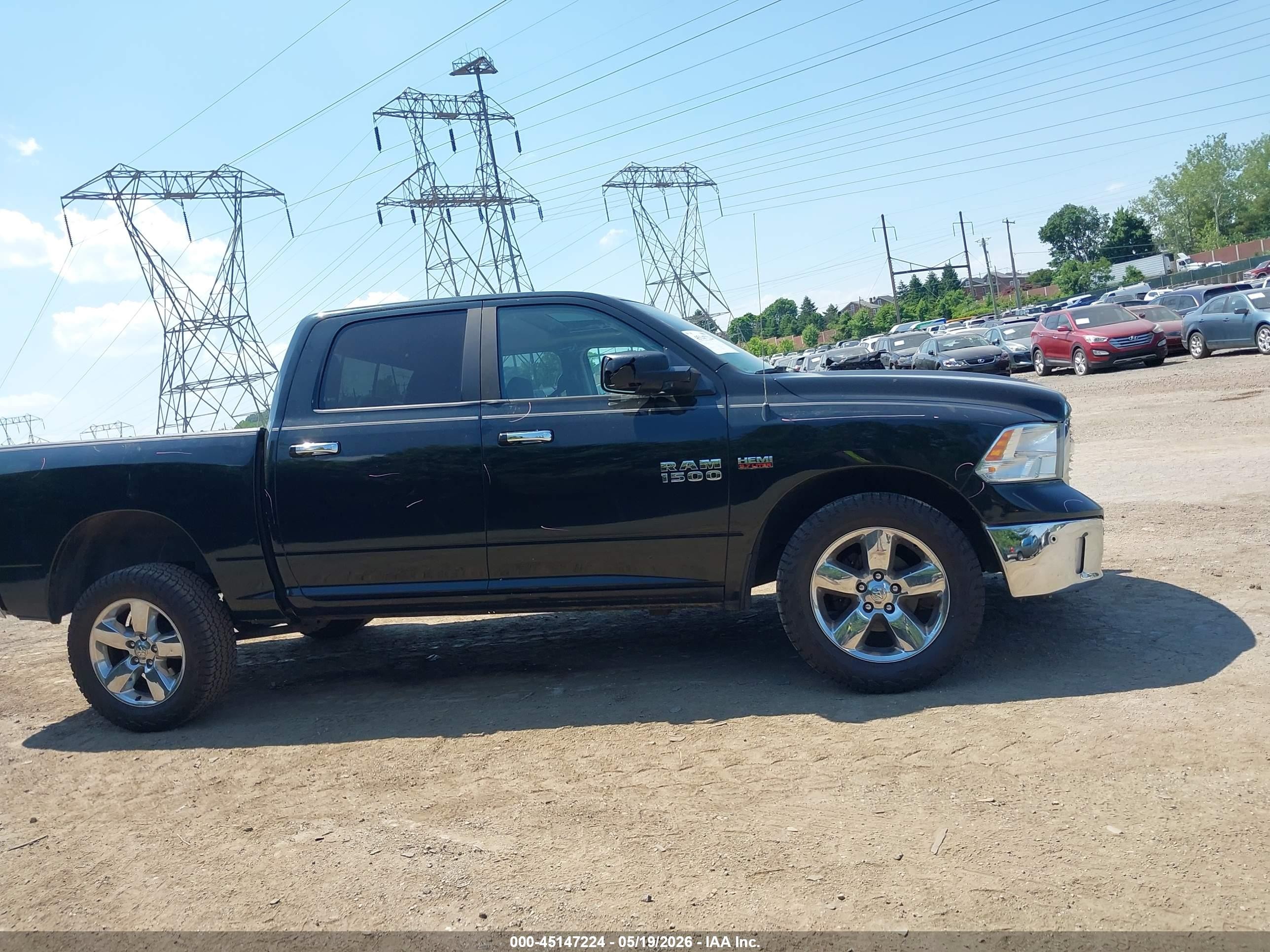 2017 Ram 1500 Big Horn  4x4 5'7 Box Black vin: 3C6RR7LTXHG523925
