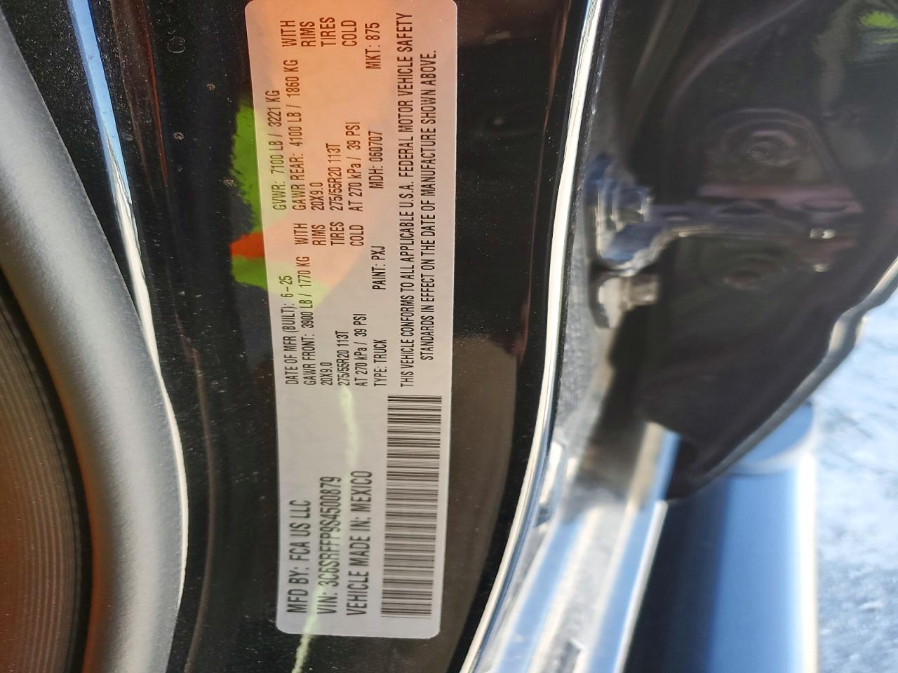 2025 Ram 1500 Big Horn Black vin: 3C6SRFFP9S4500879