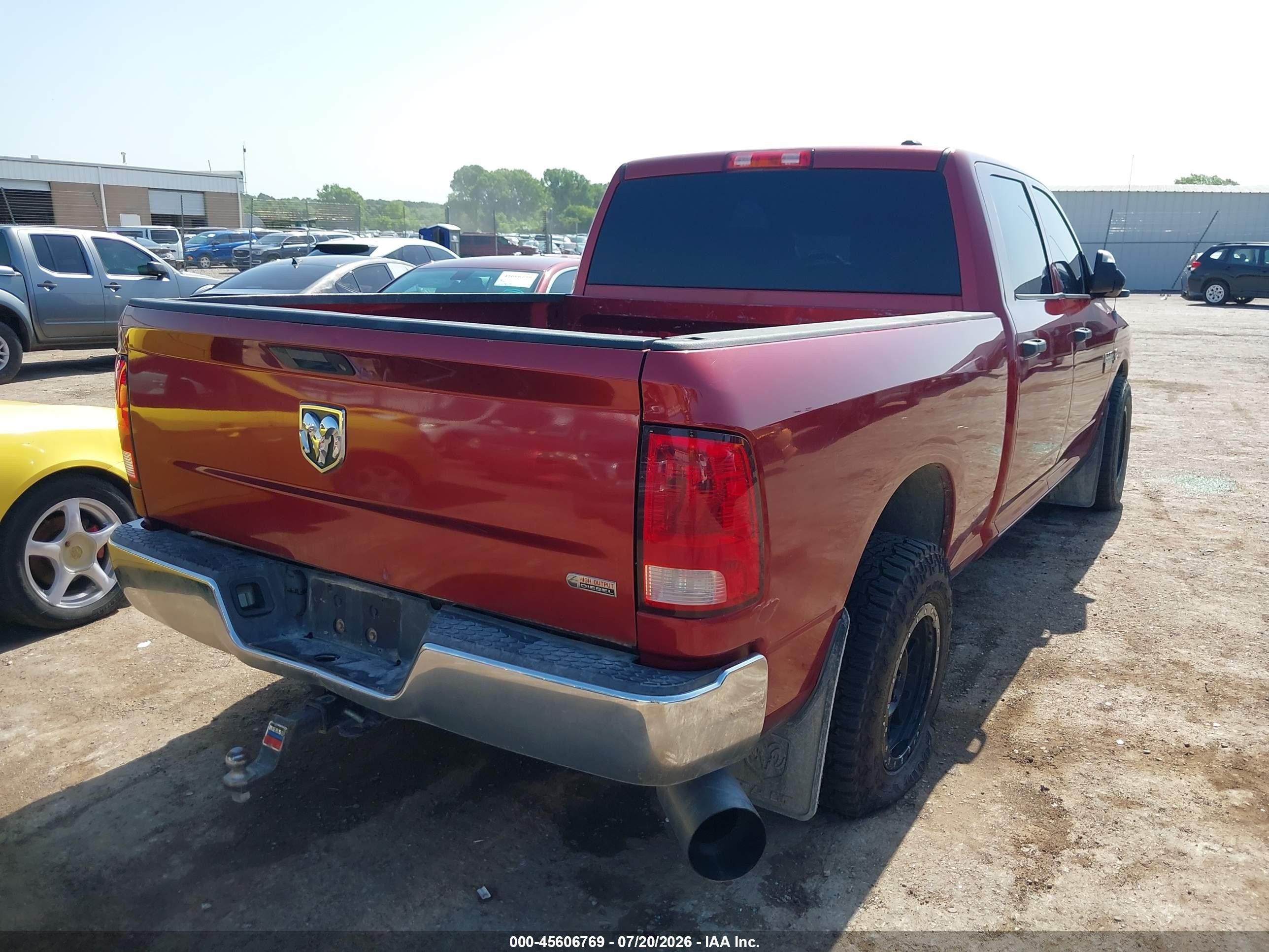 2012 Ram 2500 St Red vin: 3C6TD4CL0CG328976