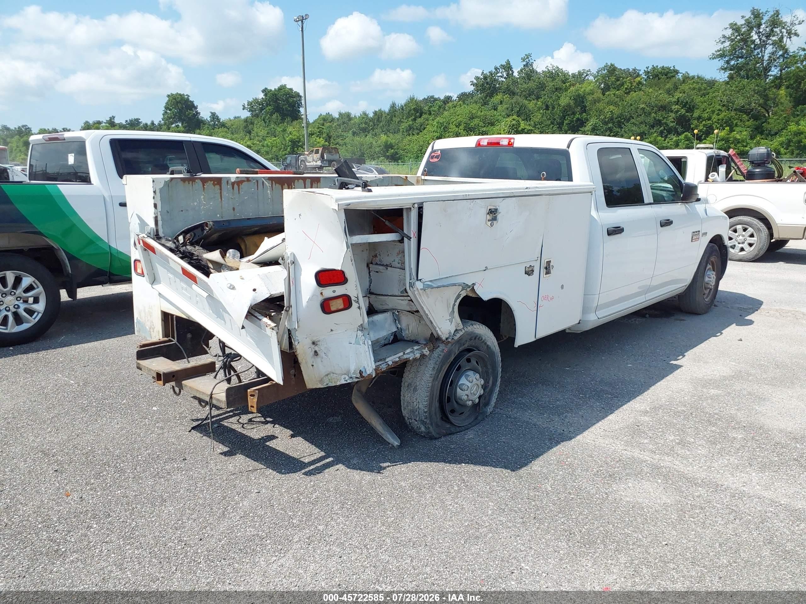 2012 Ram 2500 St White vin: 3C6TD4HT9CG204682