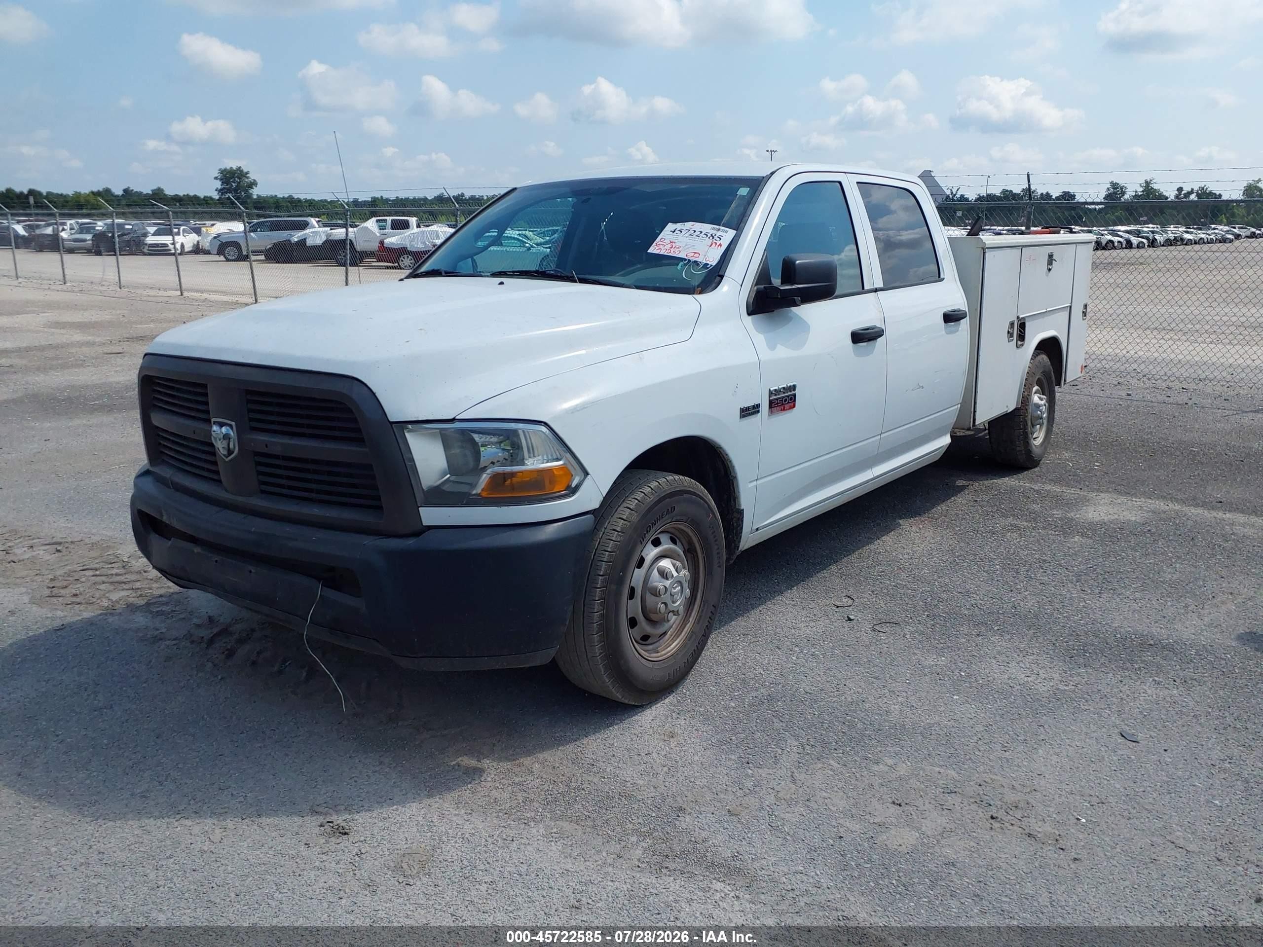 2012 Ram 2500 St White vin: 3C6TD4HT9CG204682