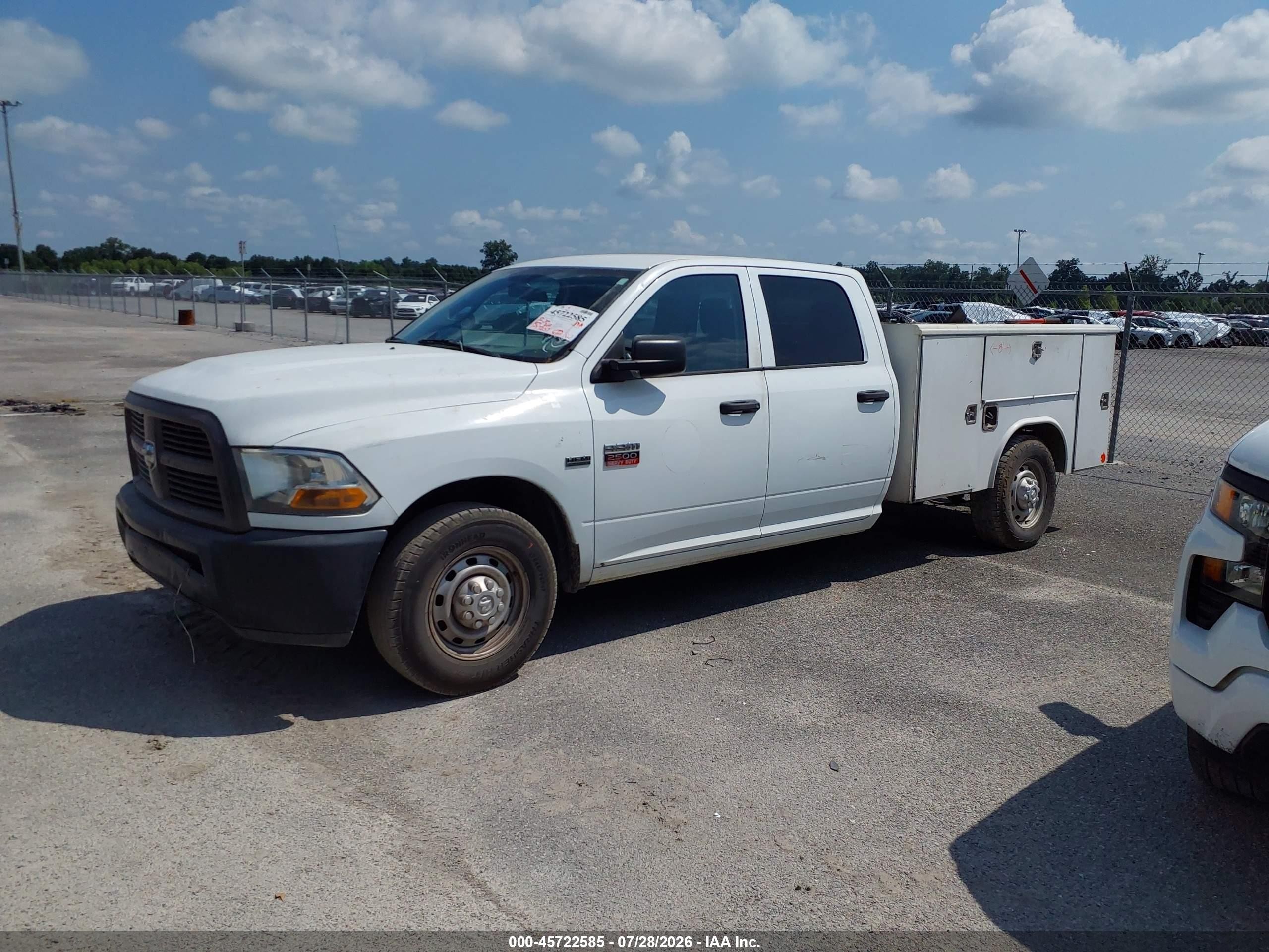 2012 Ram 2500 St White vin: 3C6TD4HT9CG204682