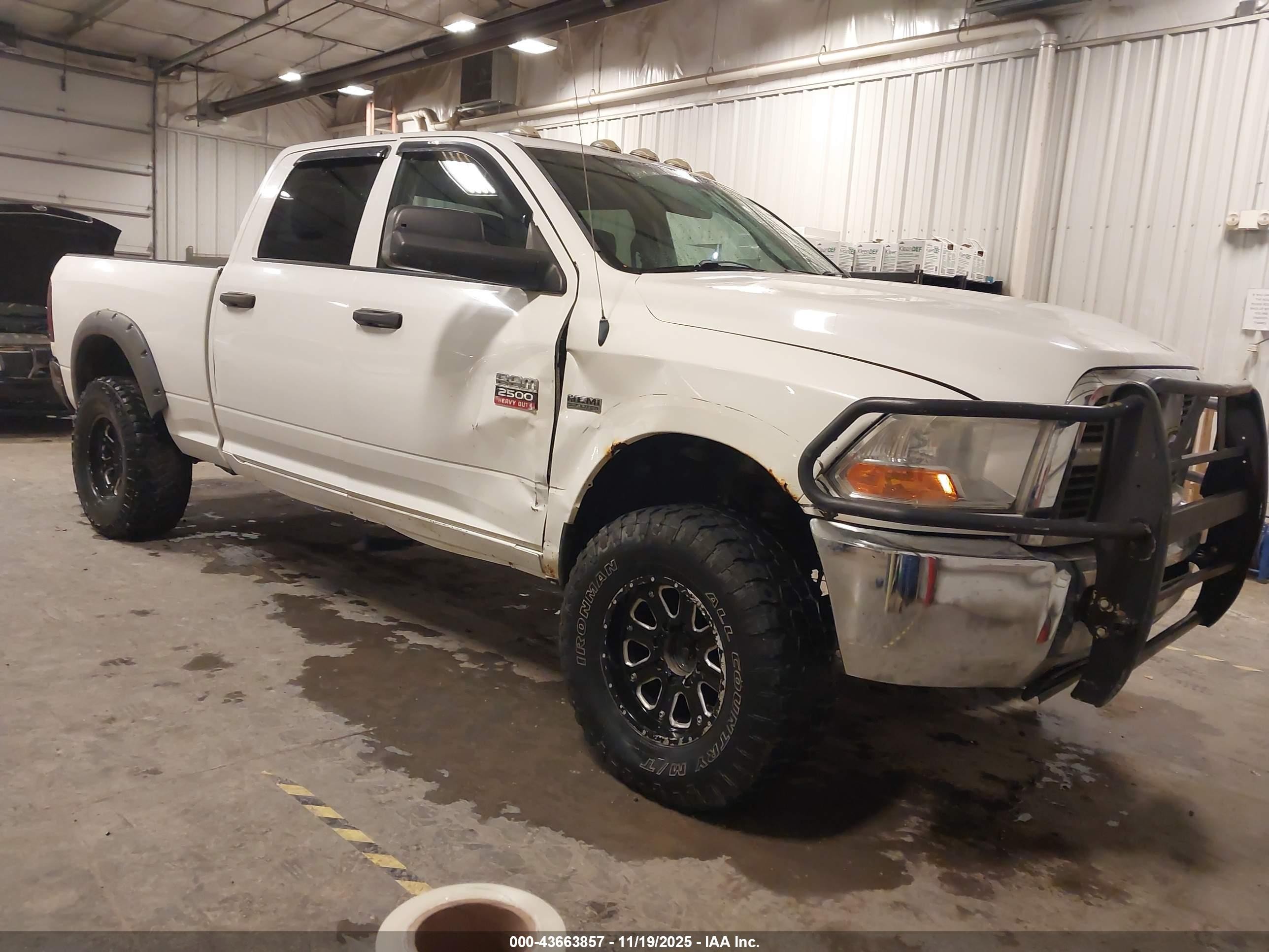 2012 Ram 2500 St White vin: 3C6TD5CT7CG166107