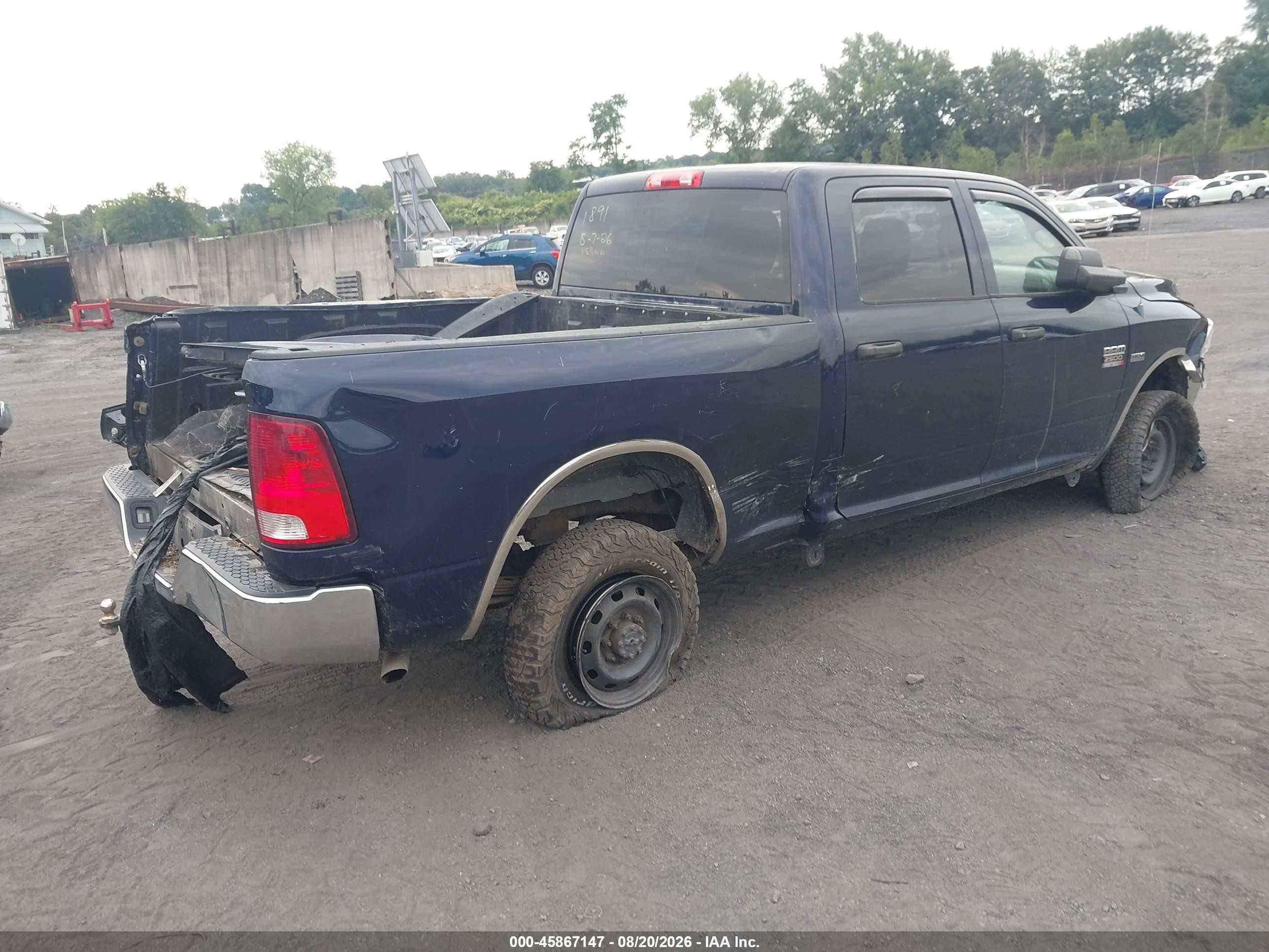 2012 Ram 2500 St Синий vin: 3C6TD5CT7CG238780
