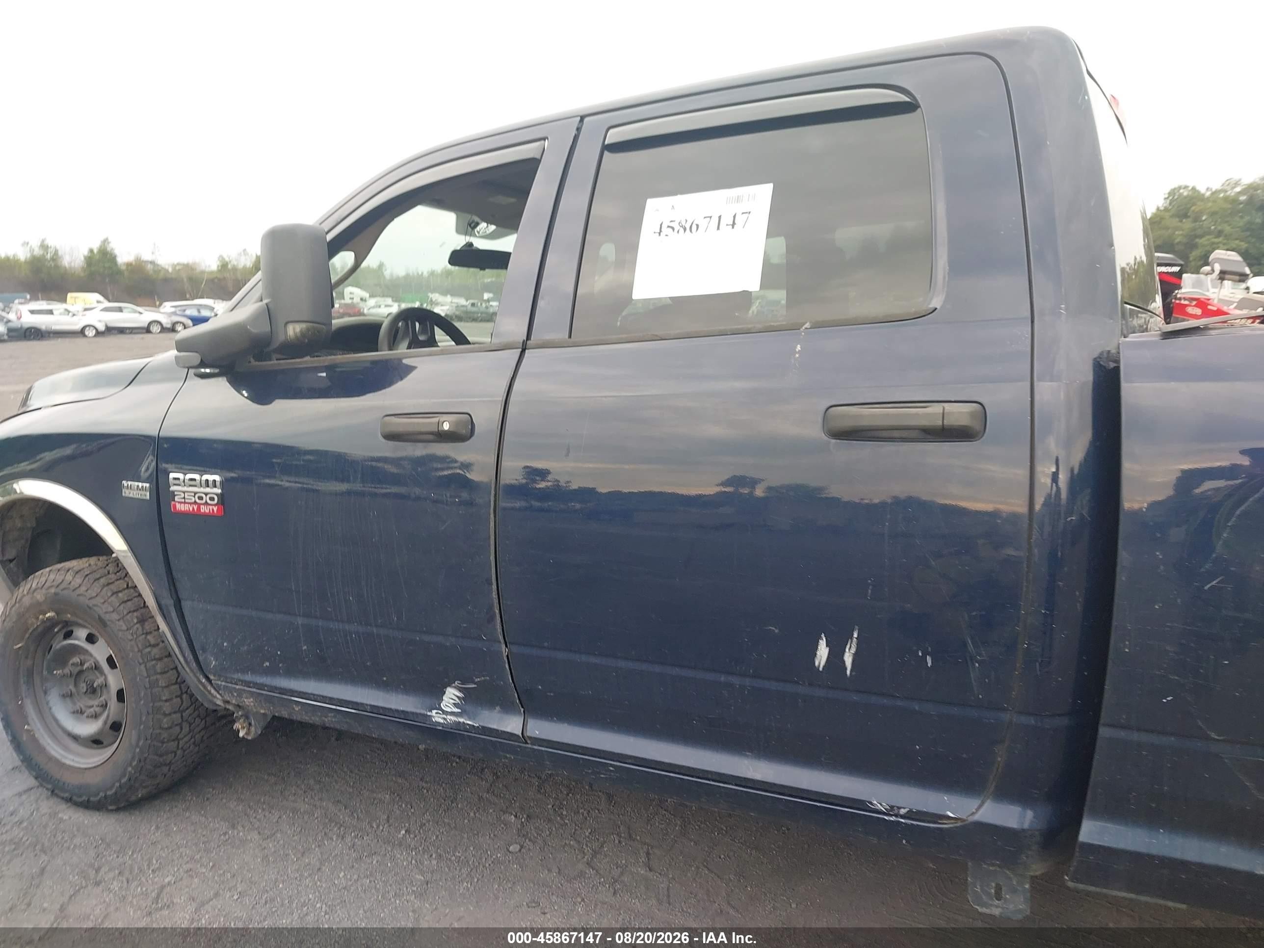 2012 Ram 2500 St Синий vin: 3C6TD5CT7CG238780