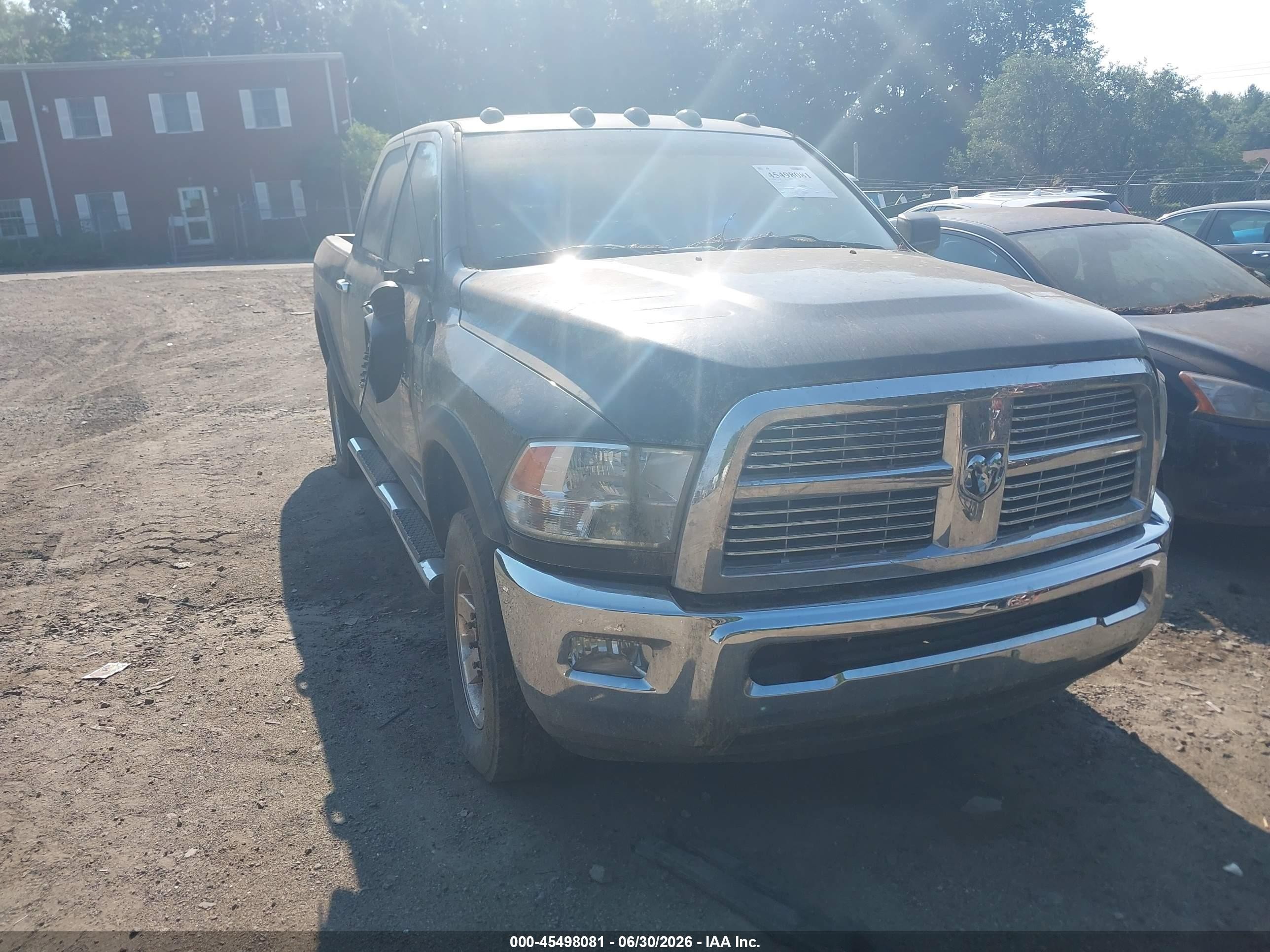 2012 Ram 2500 Big Horn Black vin: 3C6TD5DT8CG281524