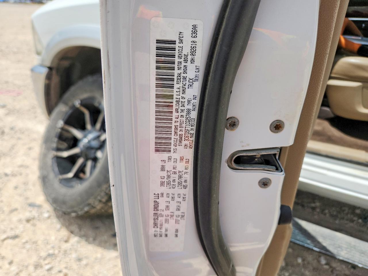 2012 Dodge Ram 2500 Laramie Белый vin: 3C6TD5FT1CG257000