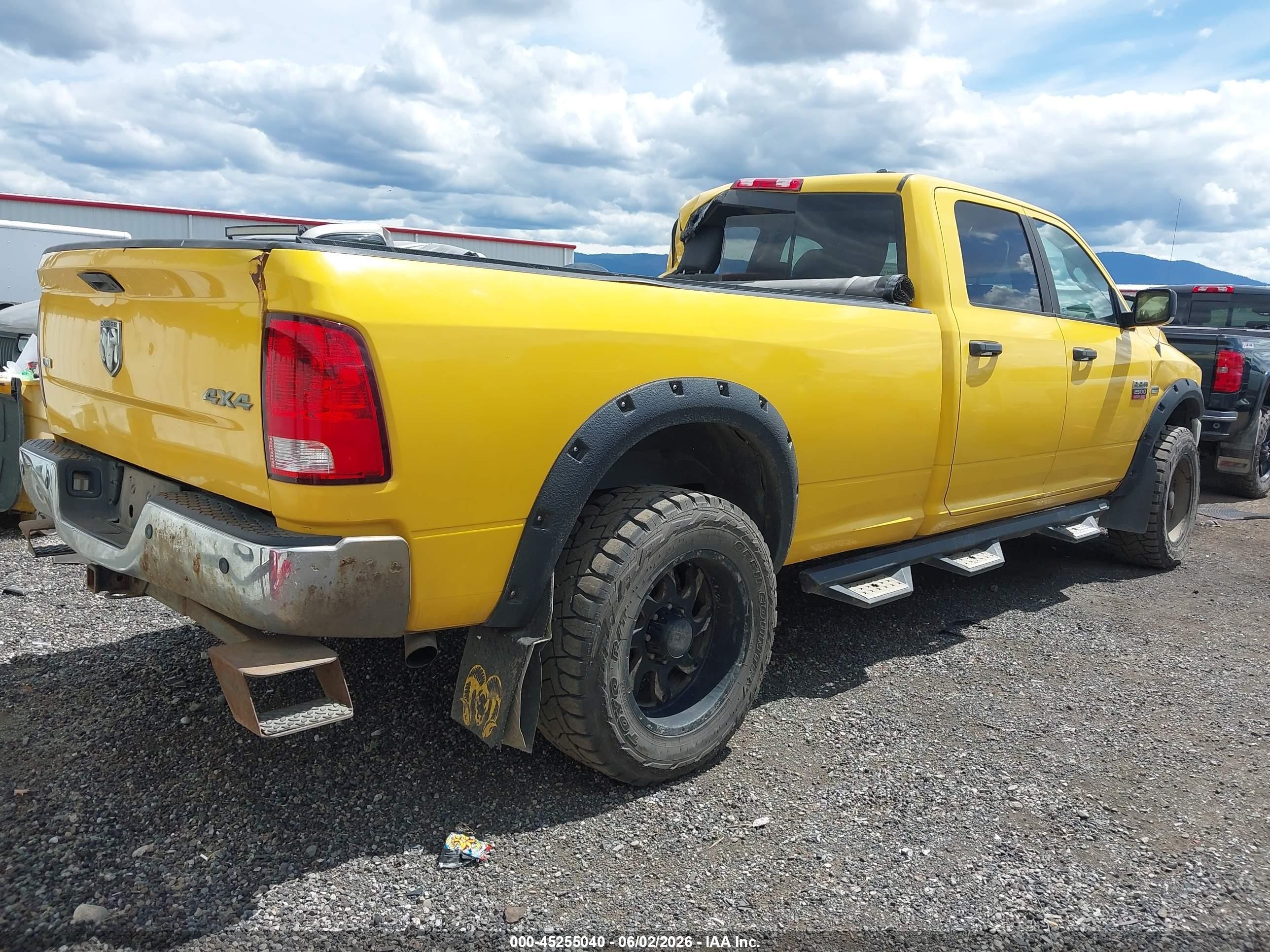 2012 Ram 2500 Slt Yellow vin: 3C6TD5JTXCG299771
