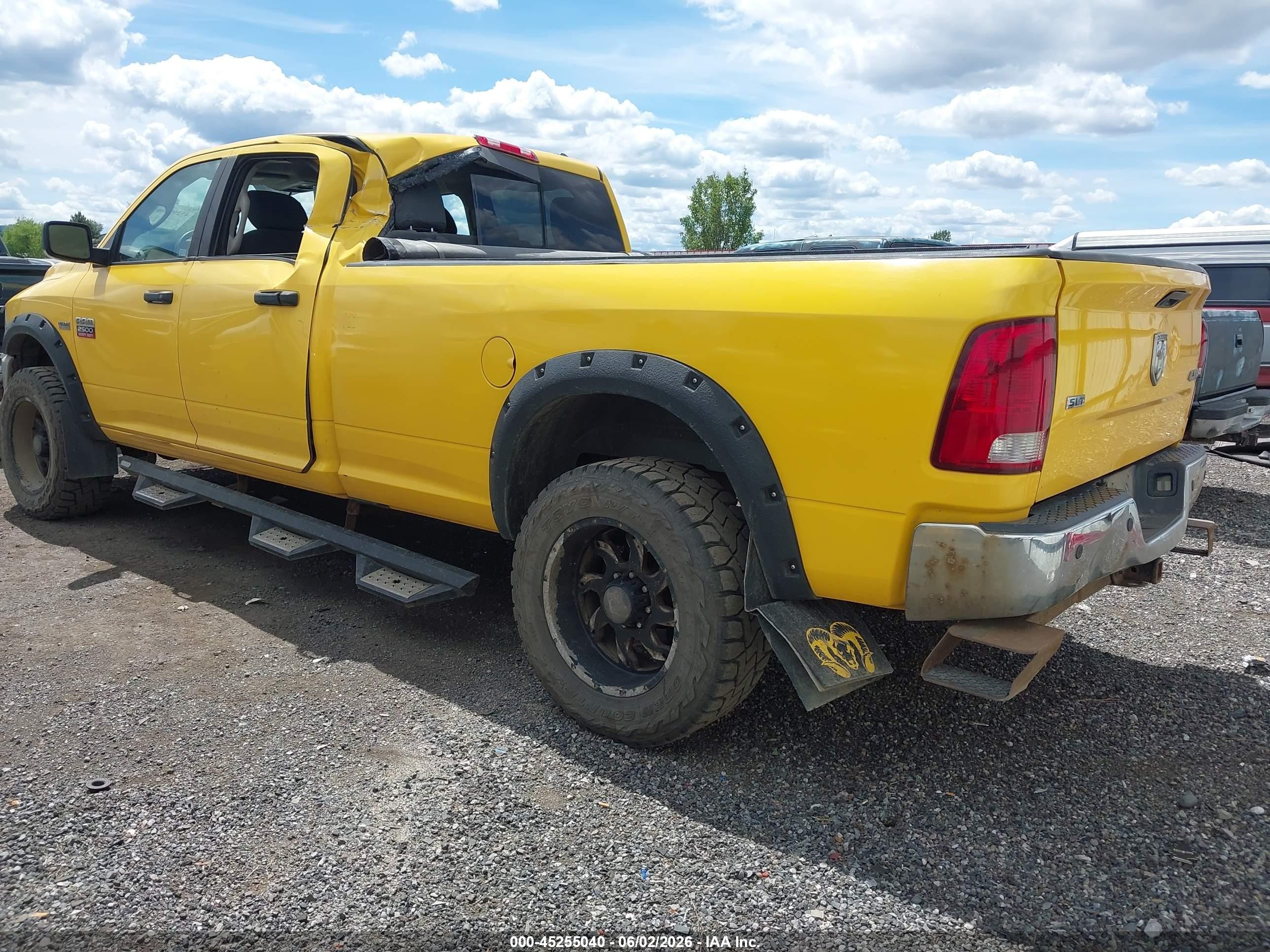 2012 Ram 2500 Slt Yellow vin: 3C6TD5JTXCG299771