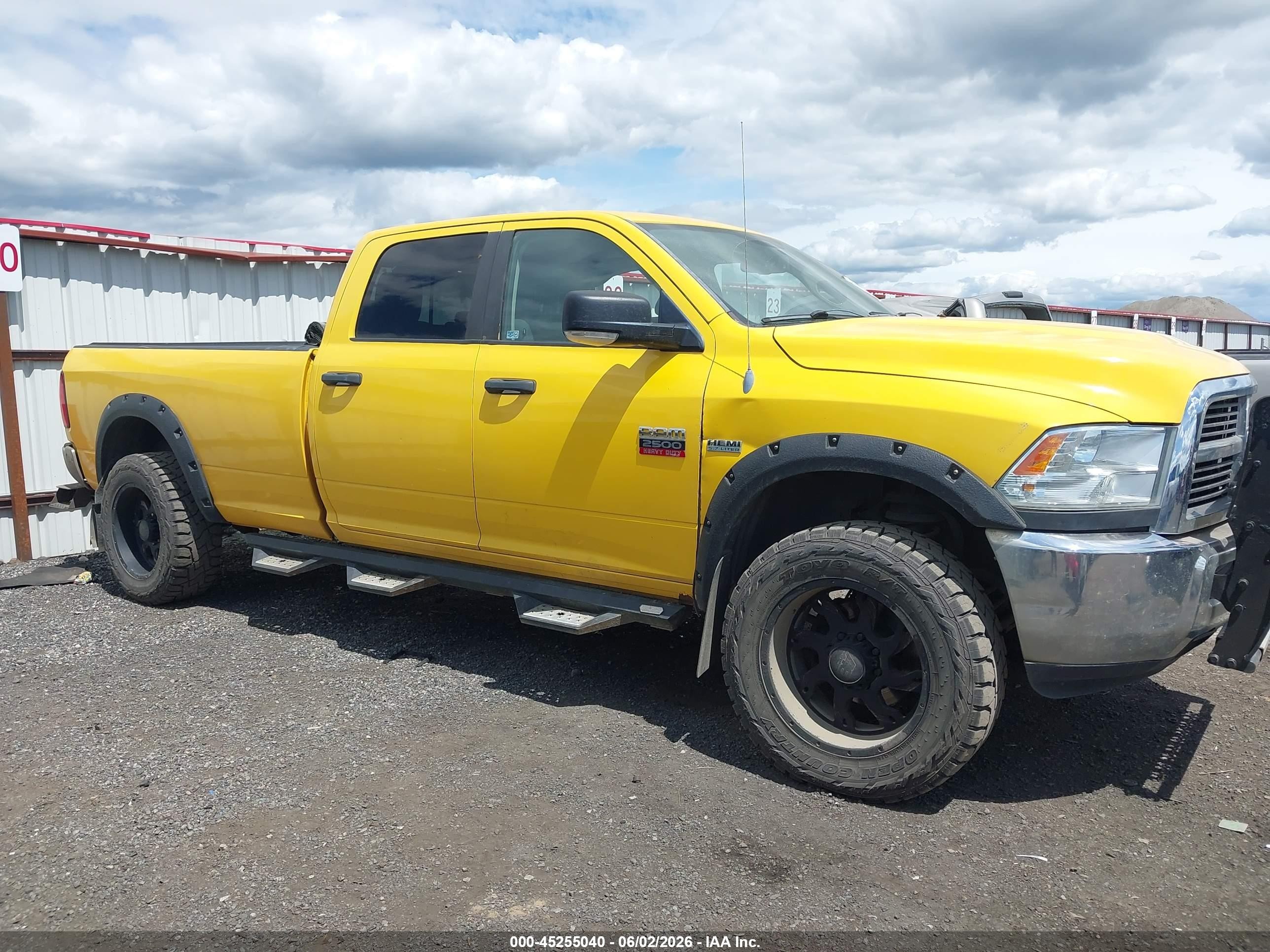 2012 Ram 2500 Slt Yellow vin: 3C6TD5JTXCG299771