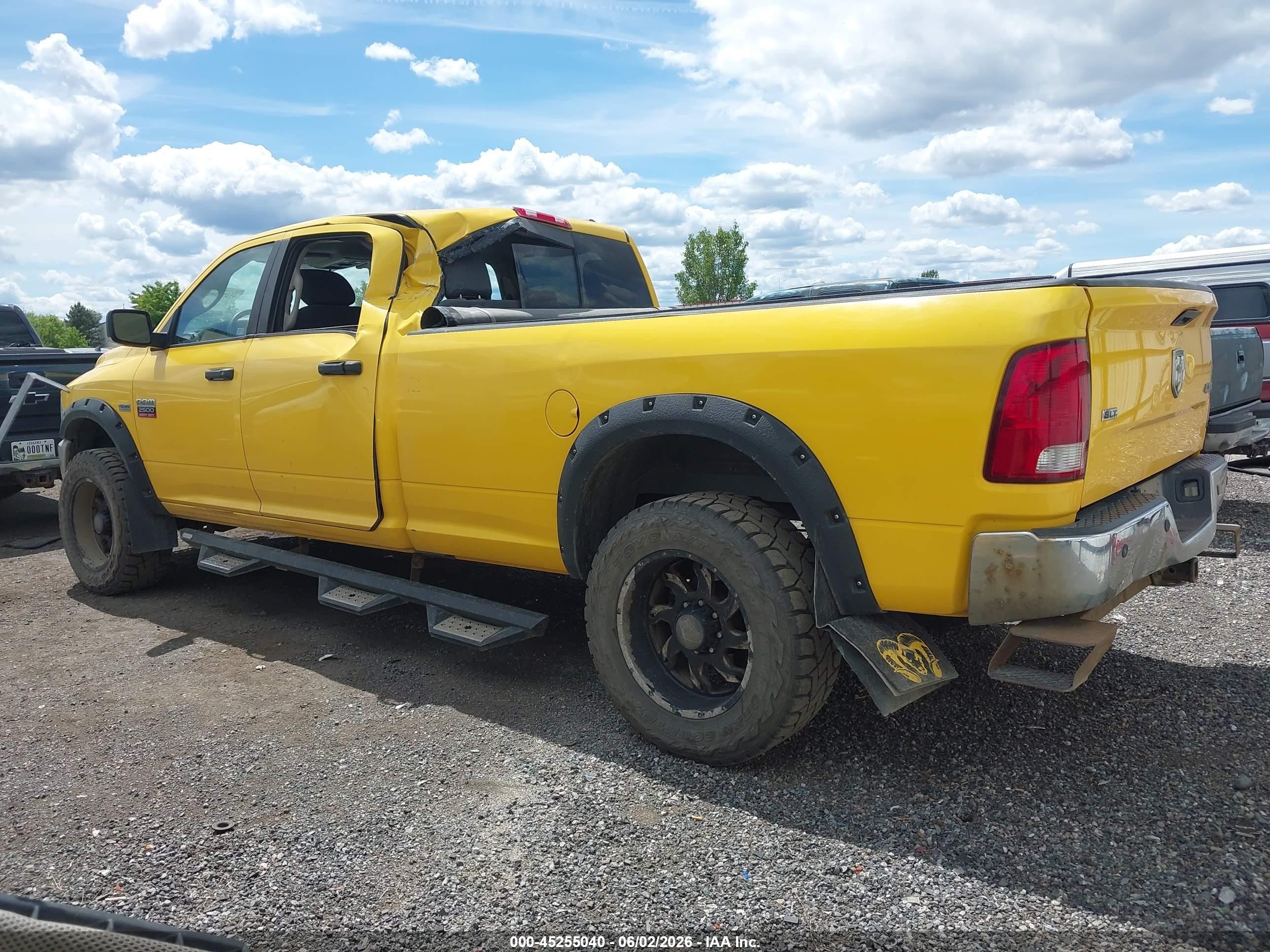 2012 Ram 2500 Slt Yellow vin: 3C6TD5JTXCG299771