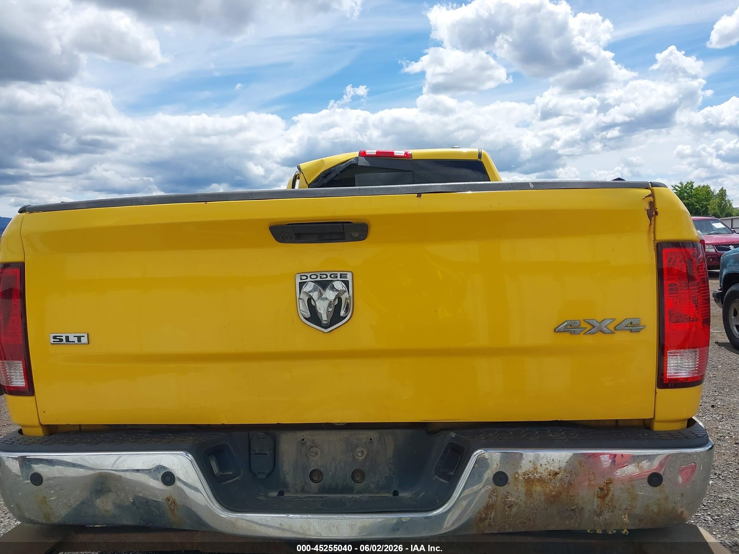 2012 Ram 2500 Slt Yellow vin: 3C6TD5JTXCG299771