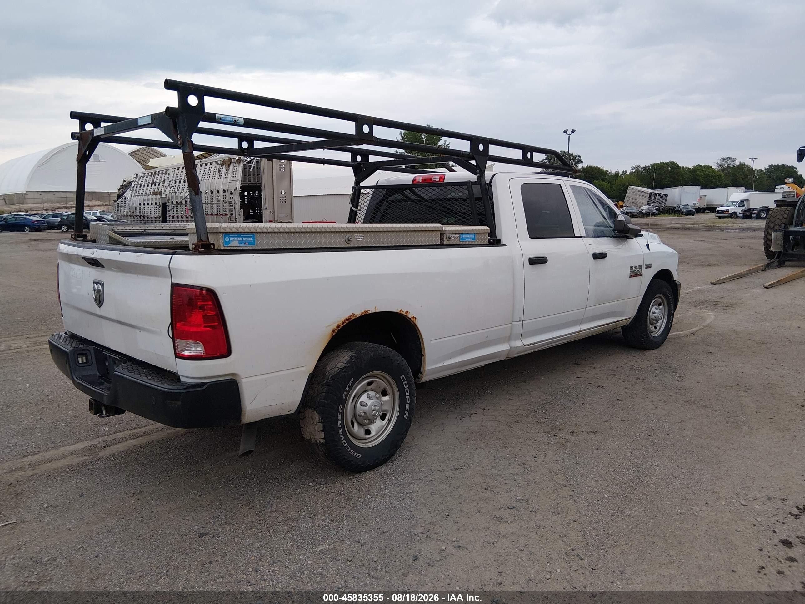 2015 Ram 2500 Tradesman White vin: 3C6TR4HT0FG662343