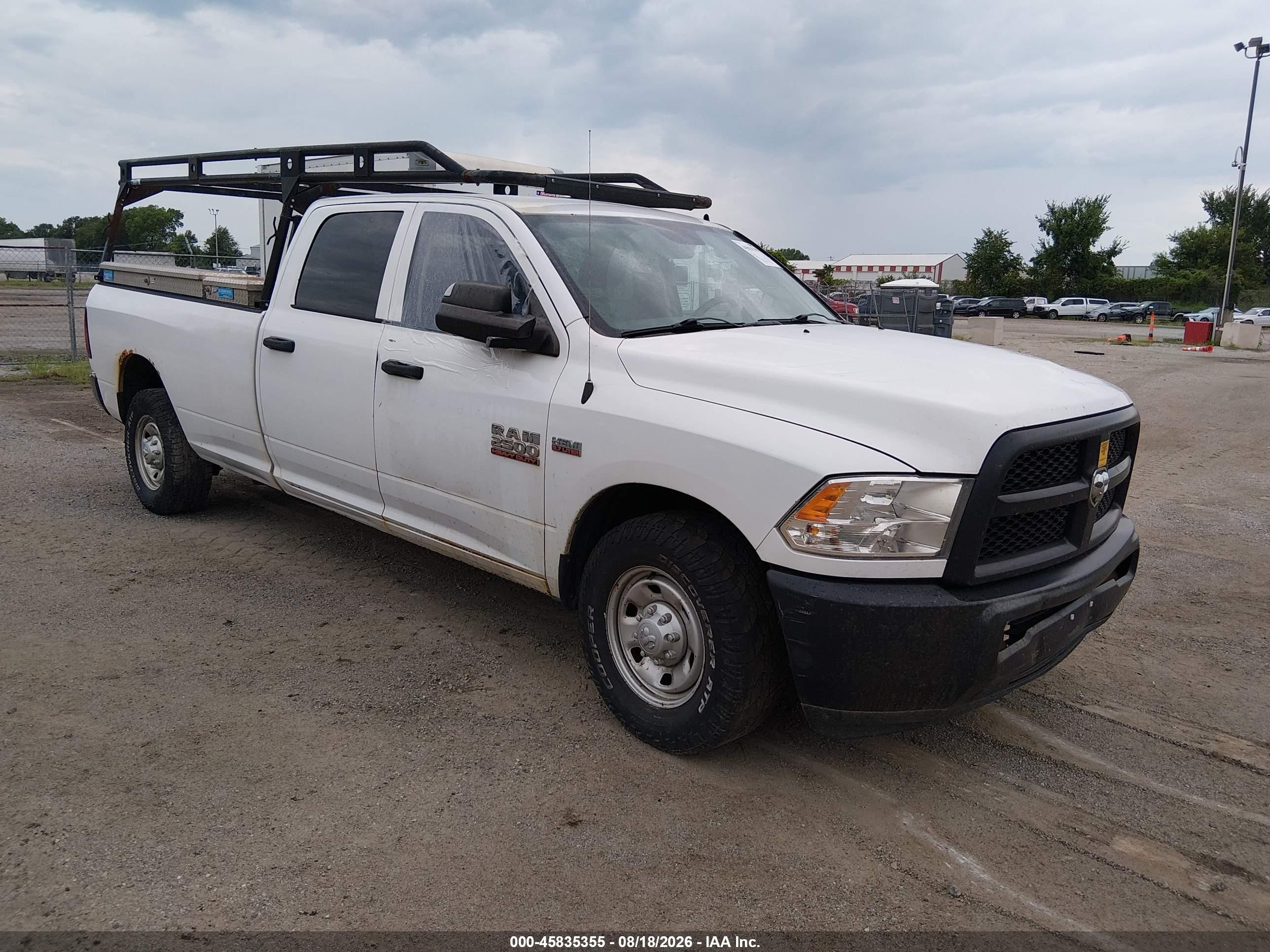 2015 Ram 2500 Tradesman White vin: 3C6TR4HT0FG662343