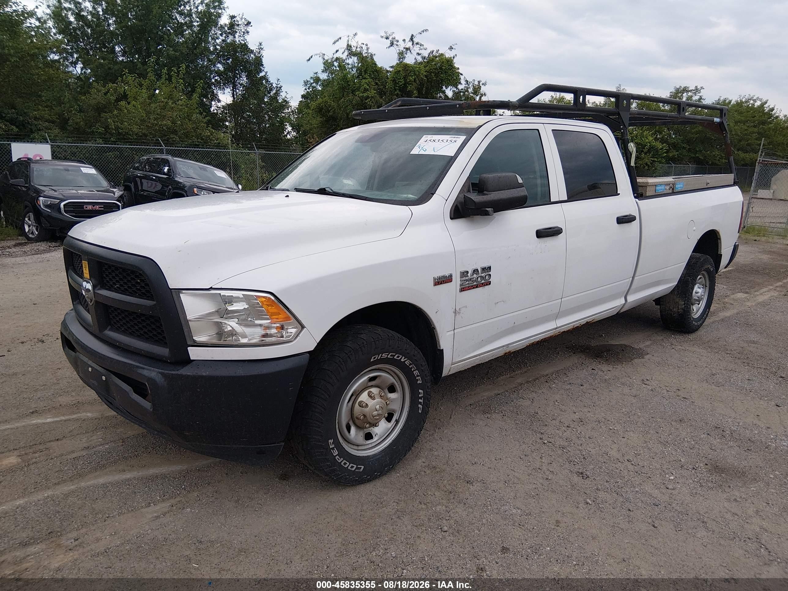 2015 Ram 2500 Tradesman White vin: 3C6TR4HT0FG662343