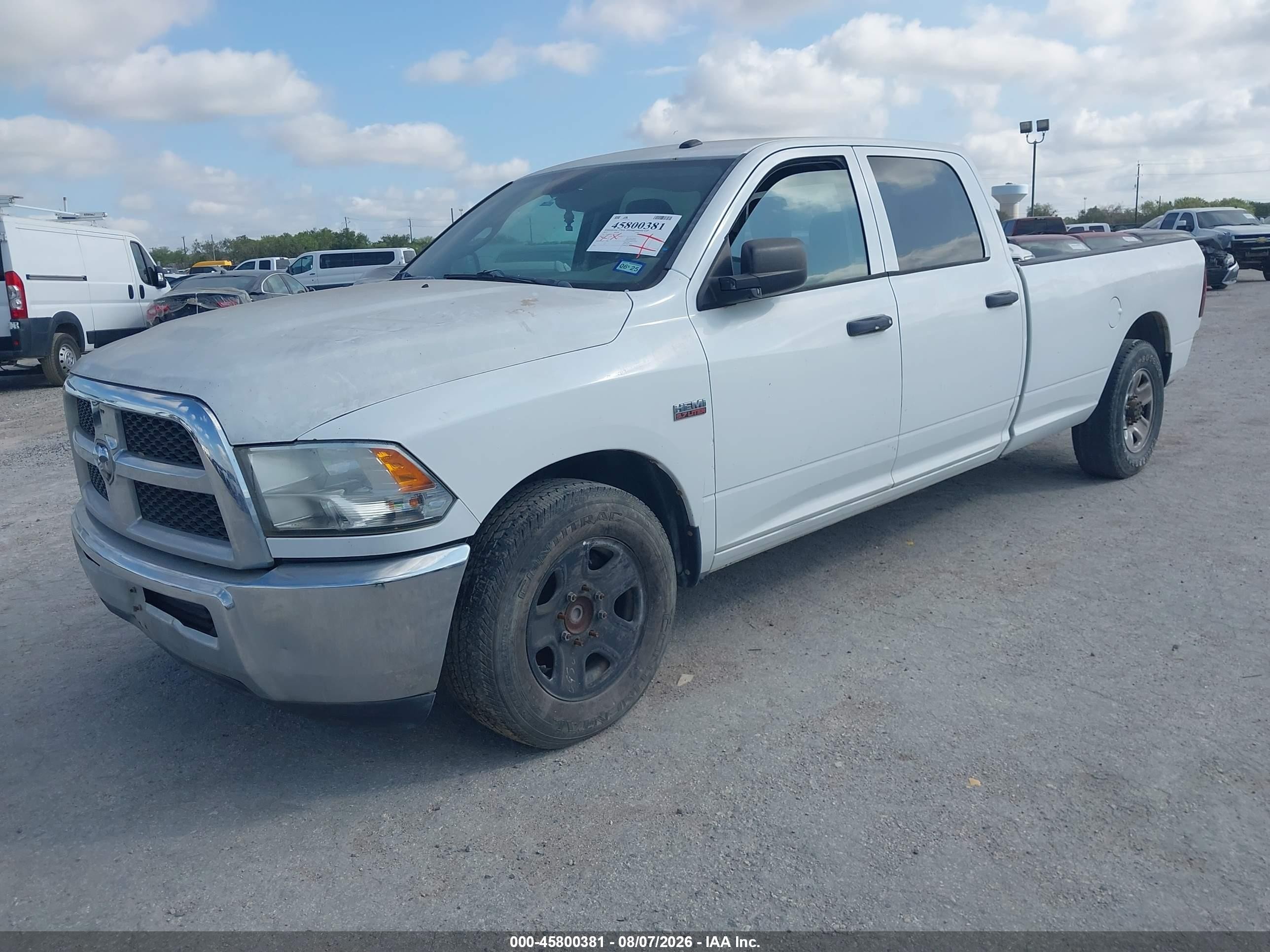 2013 Ram 2500 Tradesman White vin: 3C6TR4HT7DG537367
