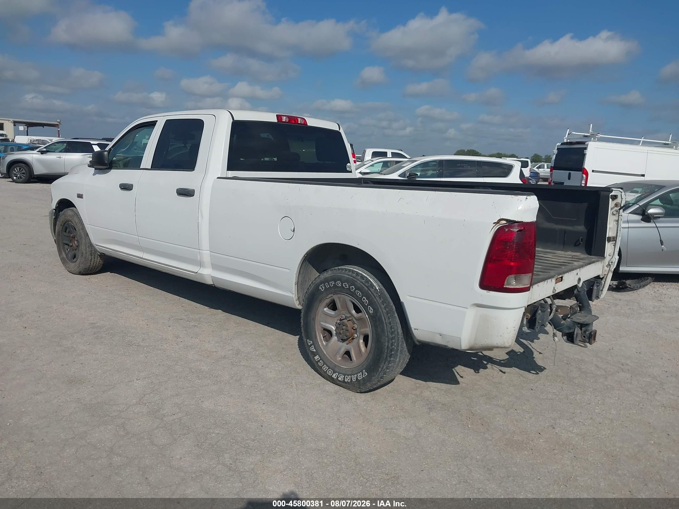 2013 Ram 2500 Tradesman White vin: 3C6TR4HT7DG537367