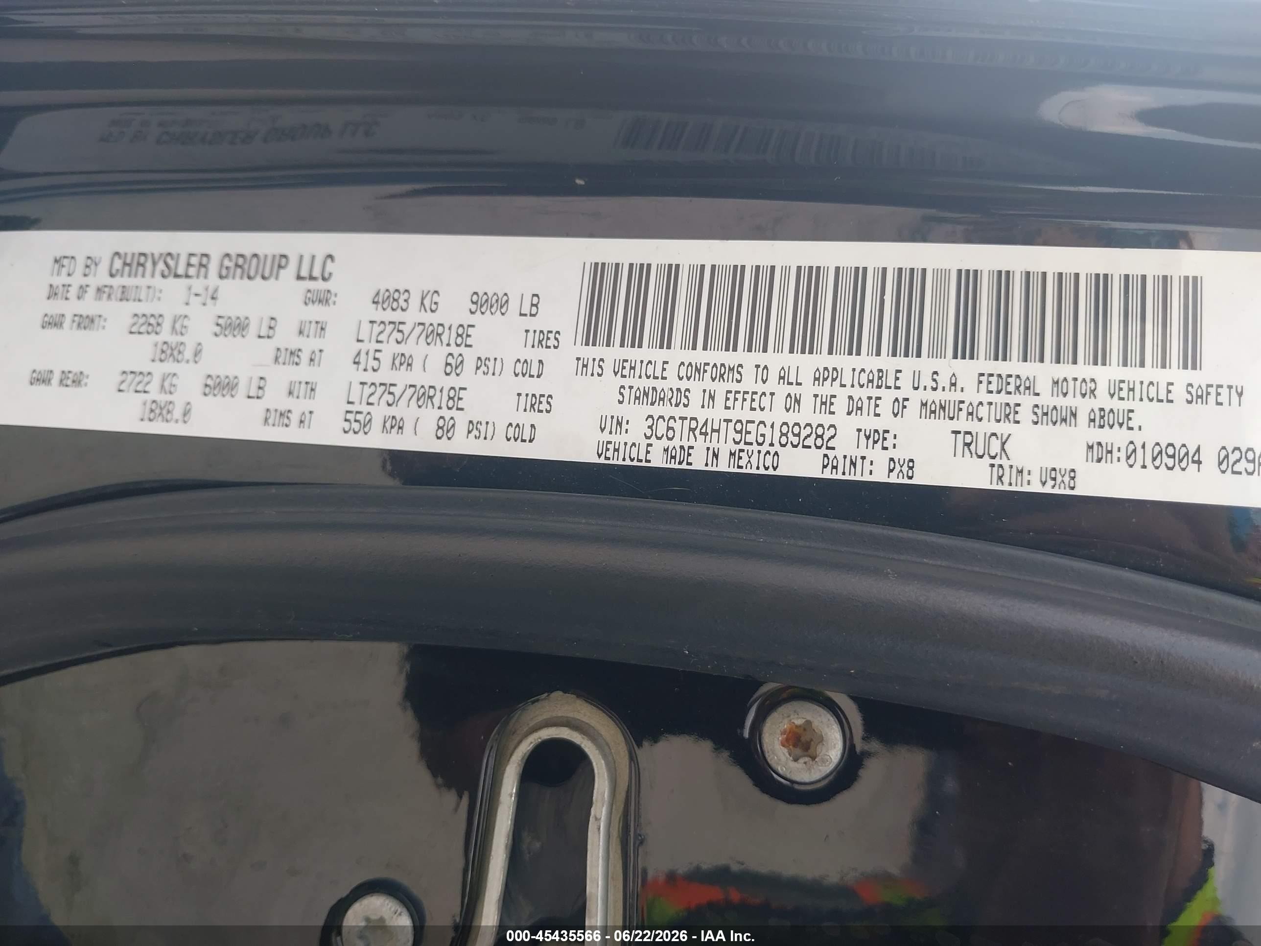 2014 Ram 2500 Tradesman Черный vin: 3C6TR4HT9EG189282