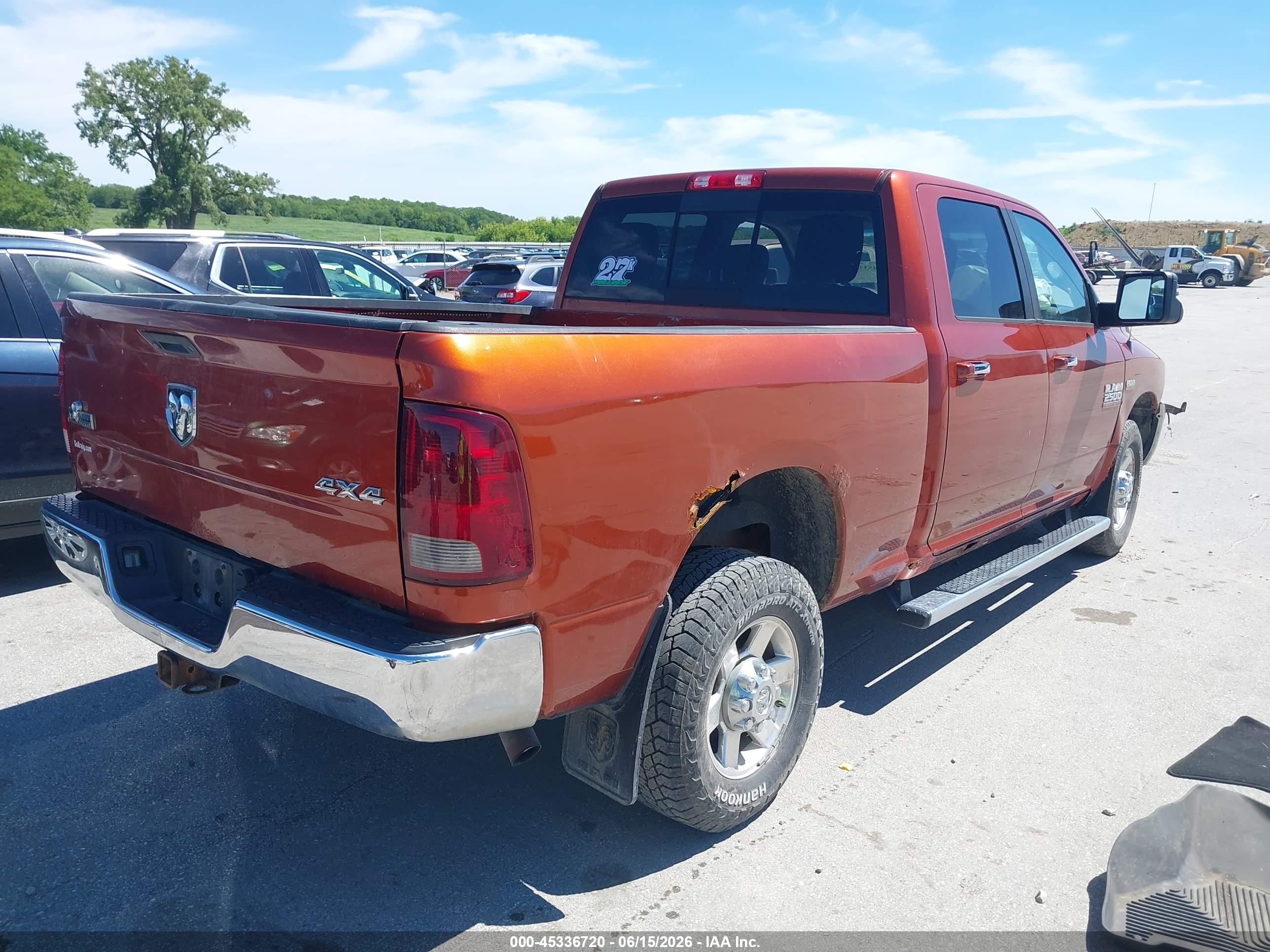 2013 Ram 2500 Big Horn Orange vin: 3C6TR5DT7DG526428