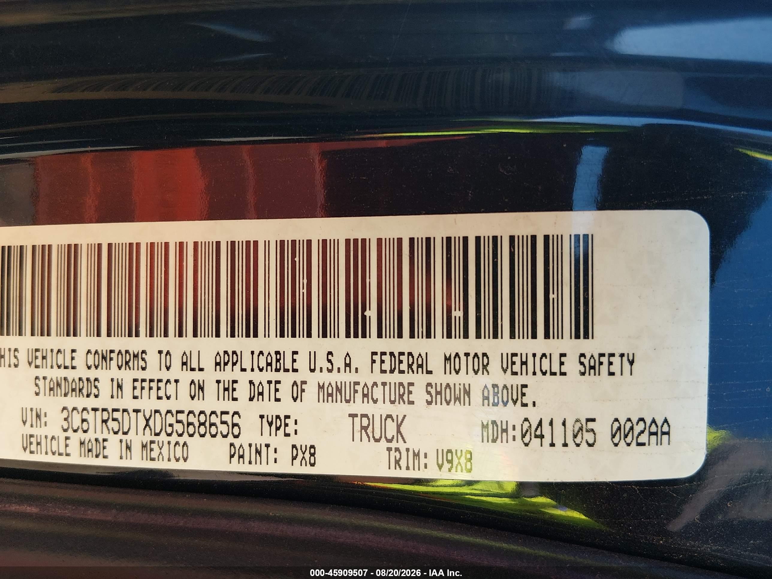 2013 Ram 2500 Slt Черный vin: 3C6TR5DTXDG568656