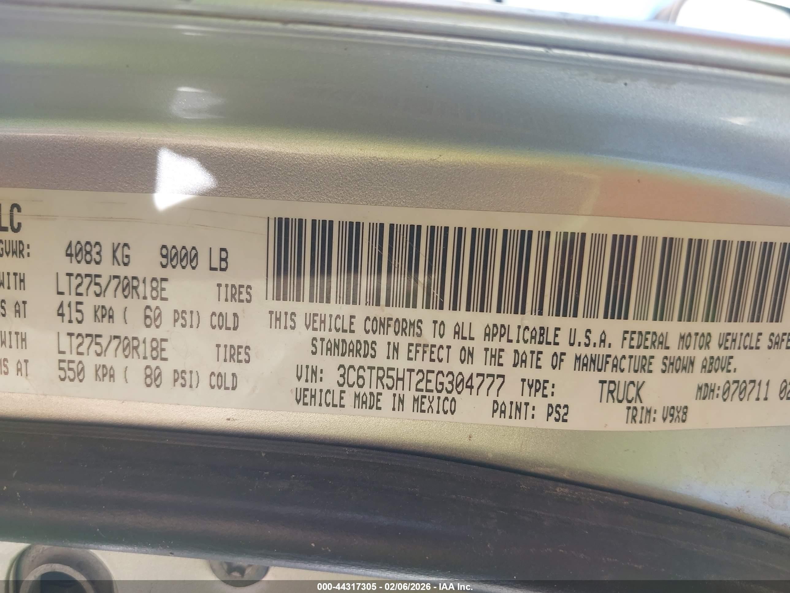 2014 Ram 2500 Tradesman Silver vin: 3C6TR5HT2EG304777