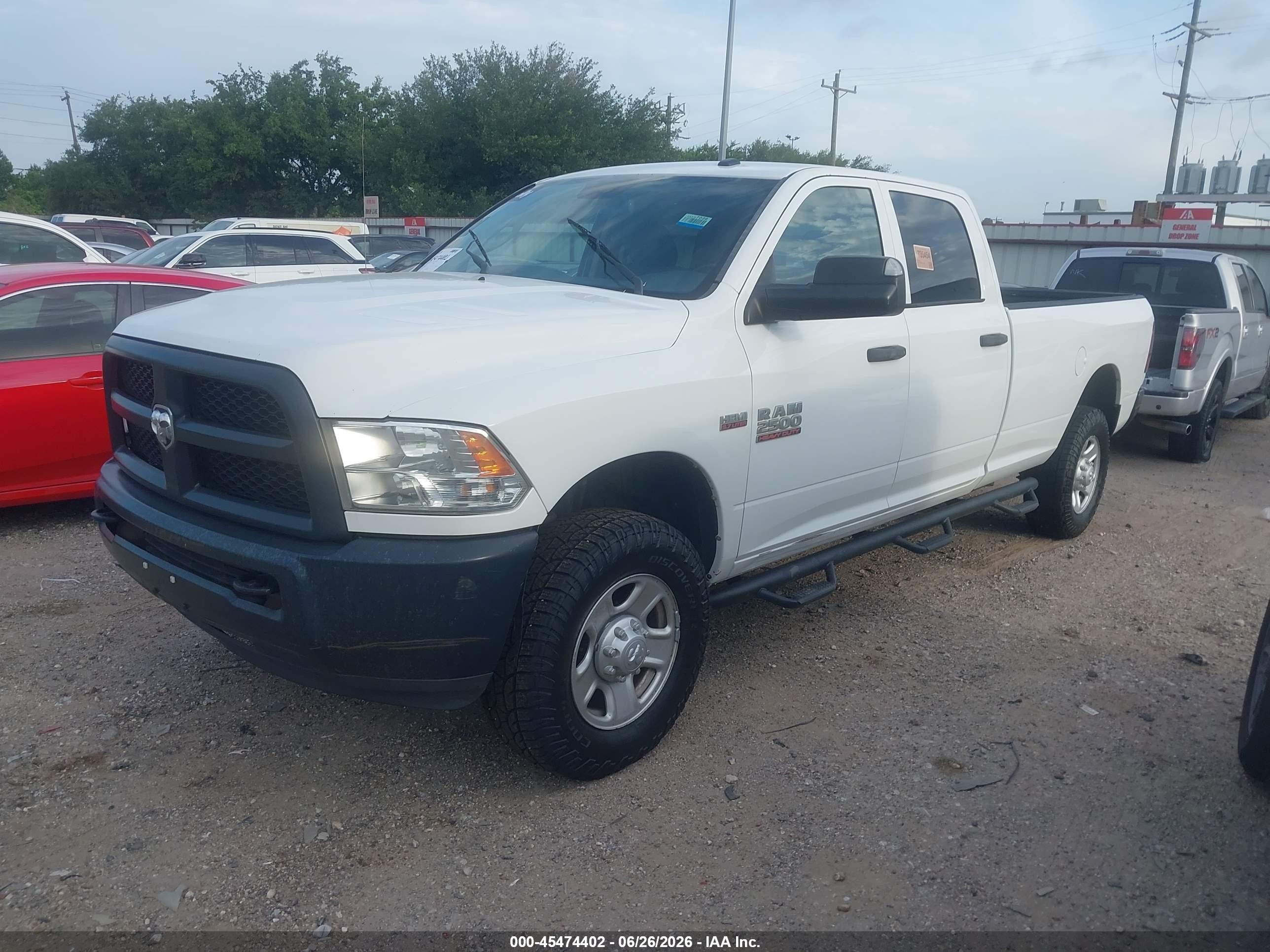 2015 Ram 2500 Tradesman White vin: 3C6TR5HT7FG689285