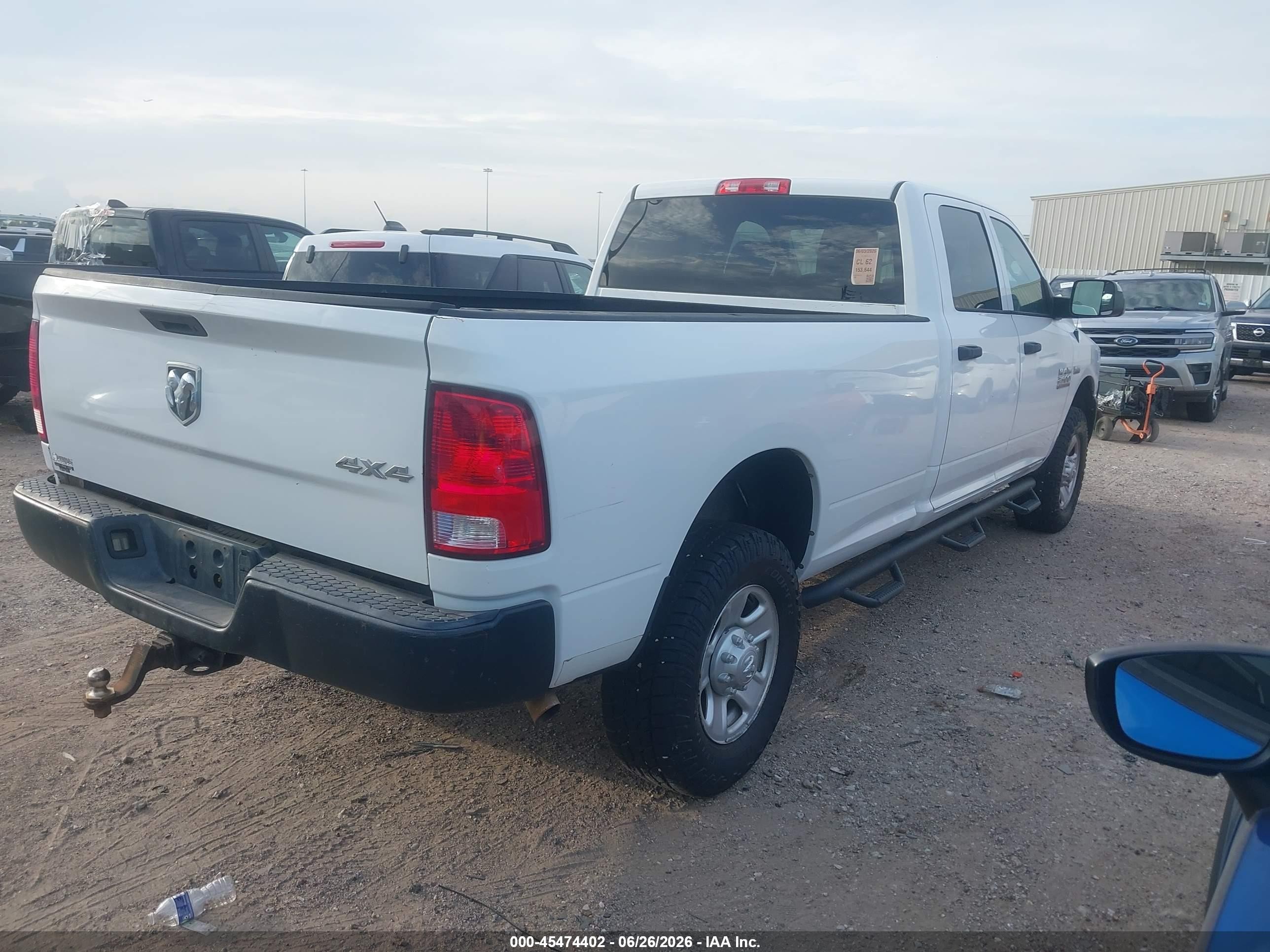 2015 Ram 2500 Tradesman White vin: 3C6TR5HT7FG689285