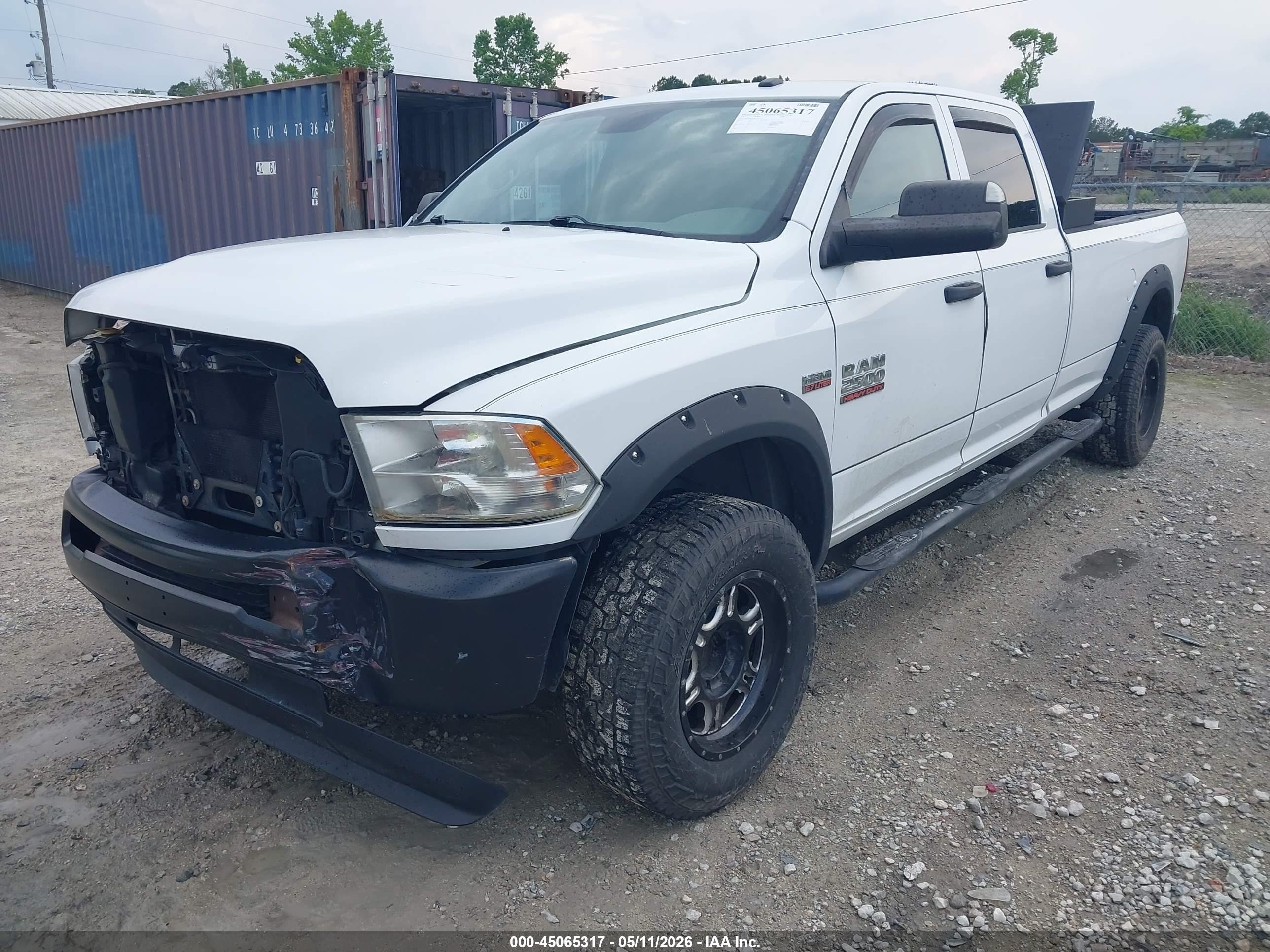 2013 Ram 2500 Tradesman White vin: 3C6TR5HT8DG530174