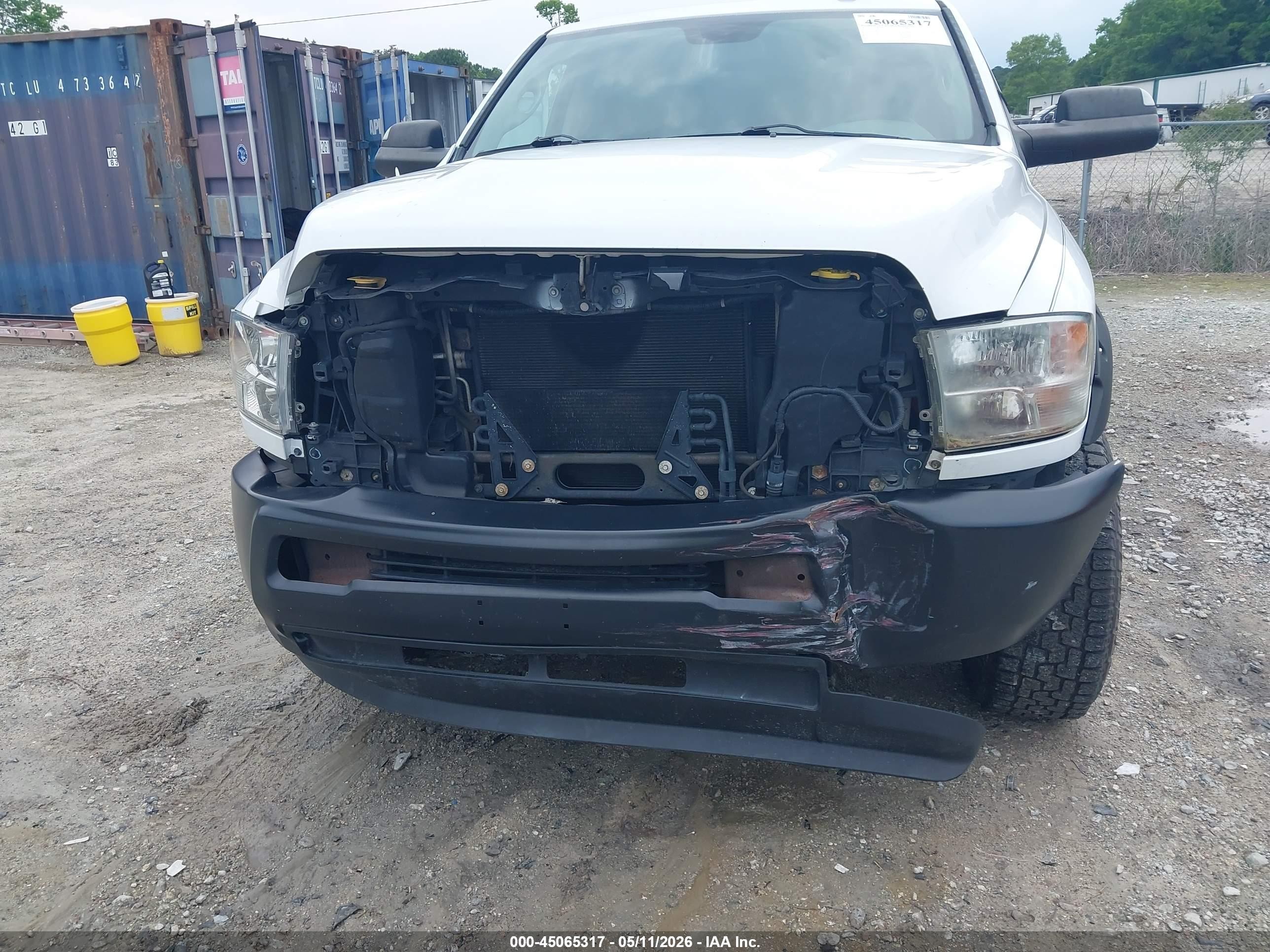 2013 Ram 2500 Tradesman White vin: 3C6TR5HT8DG530174