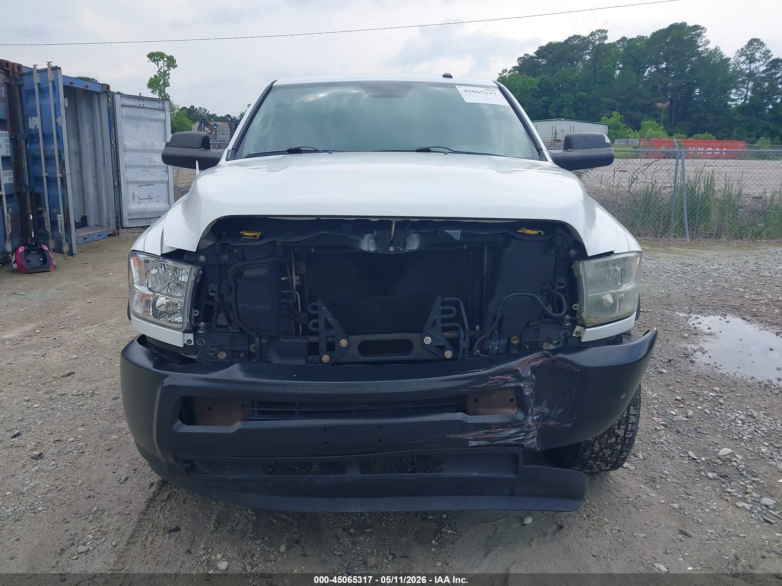2013 Ram 2500 Tradesman White vin: 3C6TR5HT8DG530174