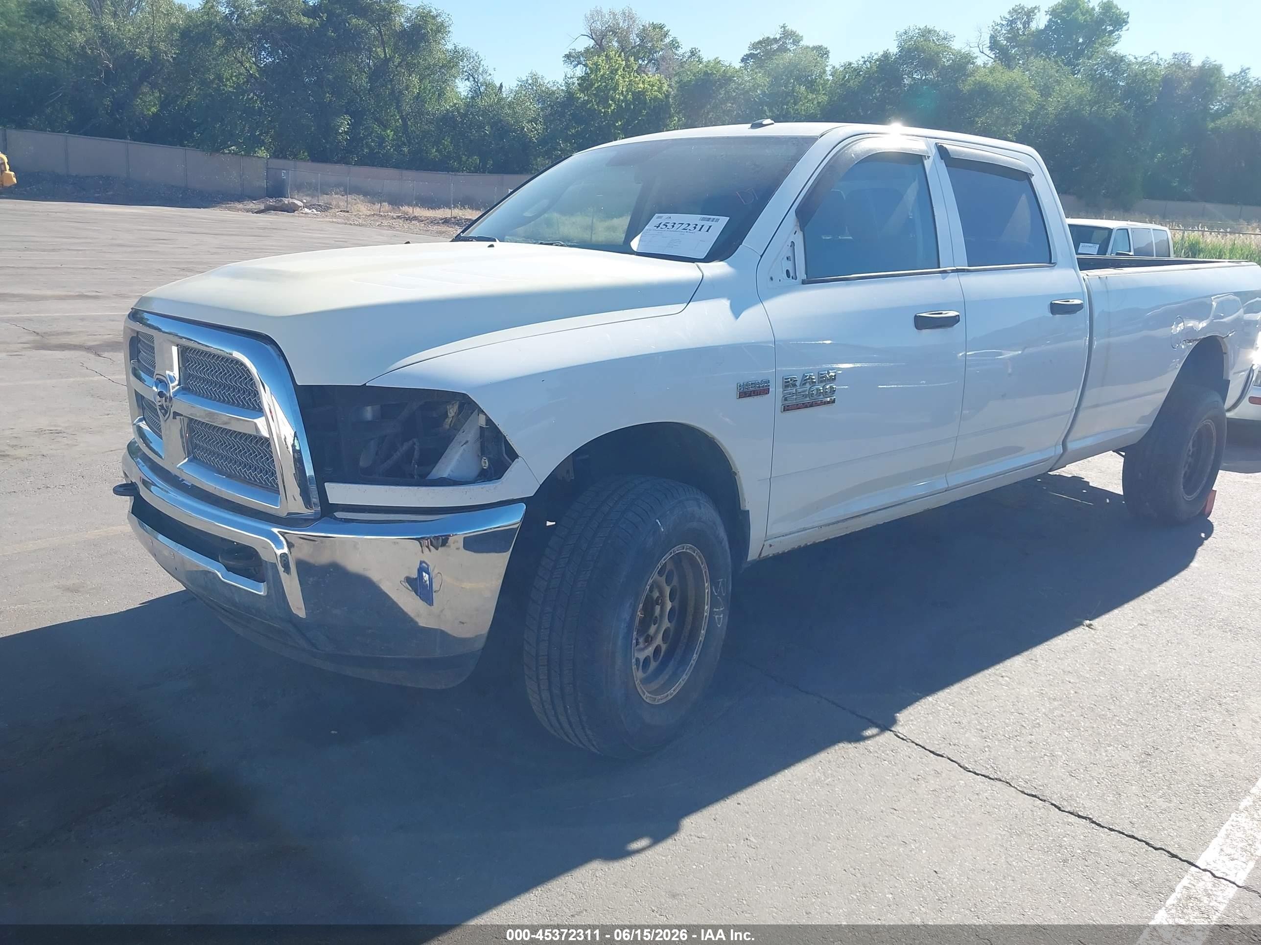 2013 Ram 2500 Tradesman Белый vin: 3C6TR5HT9DG530510
