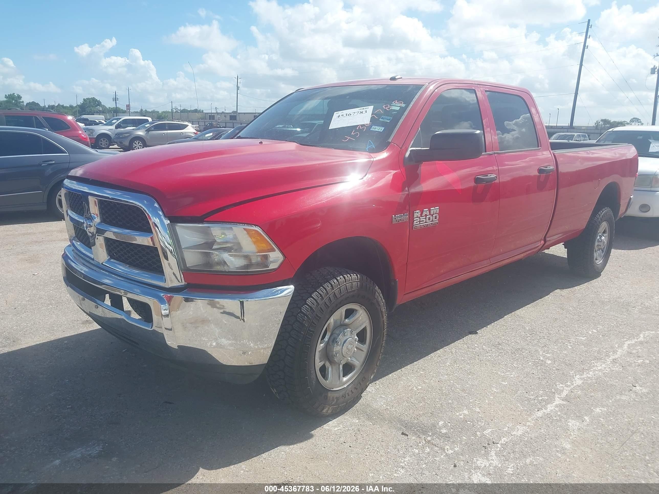 2014 Ram 2500 Tradesman Красный vin: 3C6TR5HTXEG233926