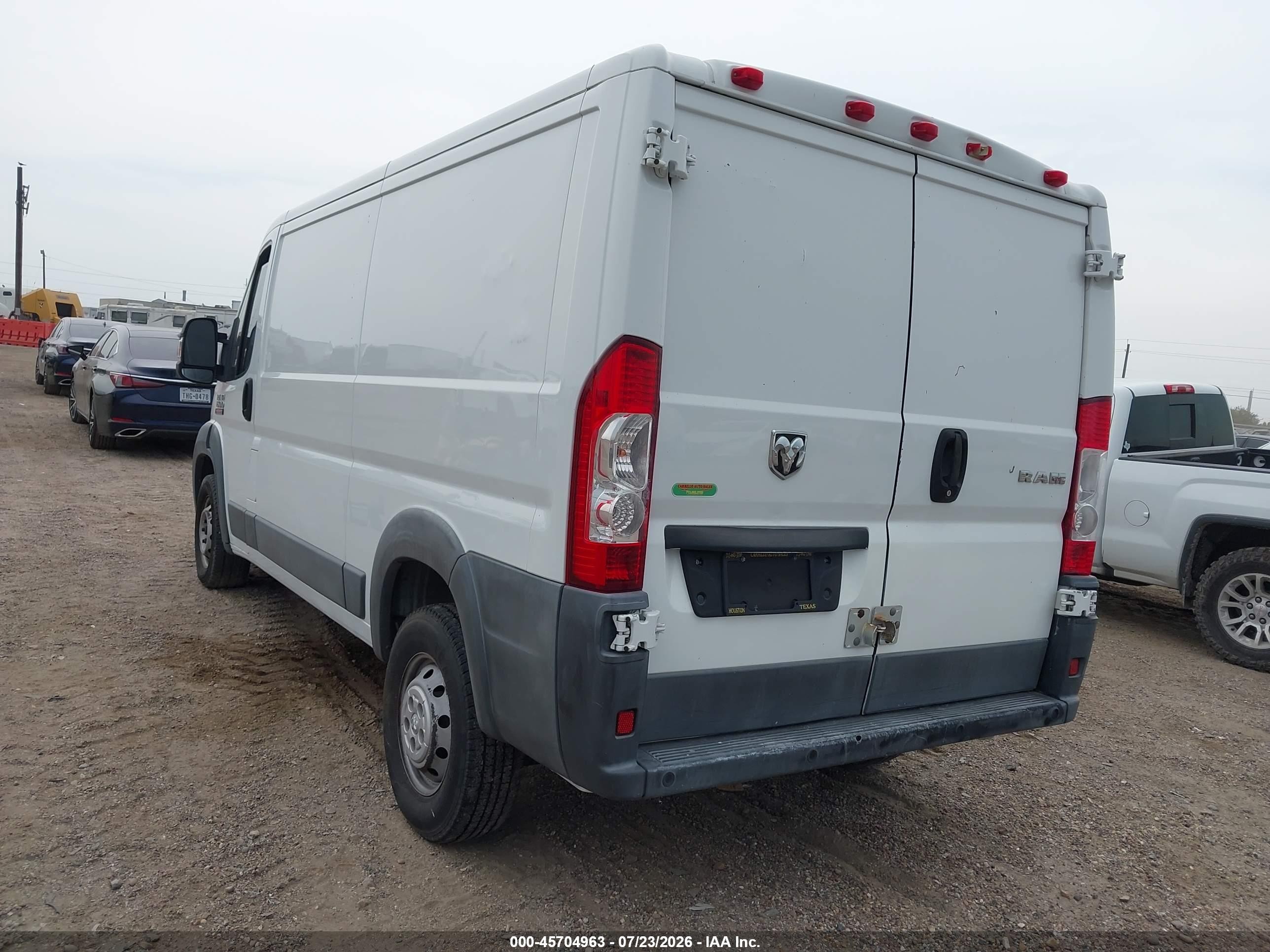 2014 Ram Promaster 1500 Low Roof White vin: 3C6TRVAG1EE107639