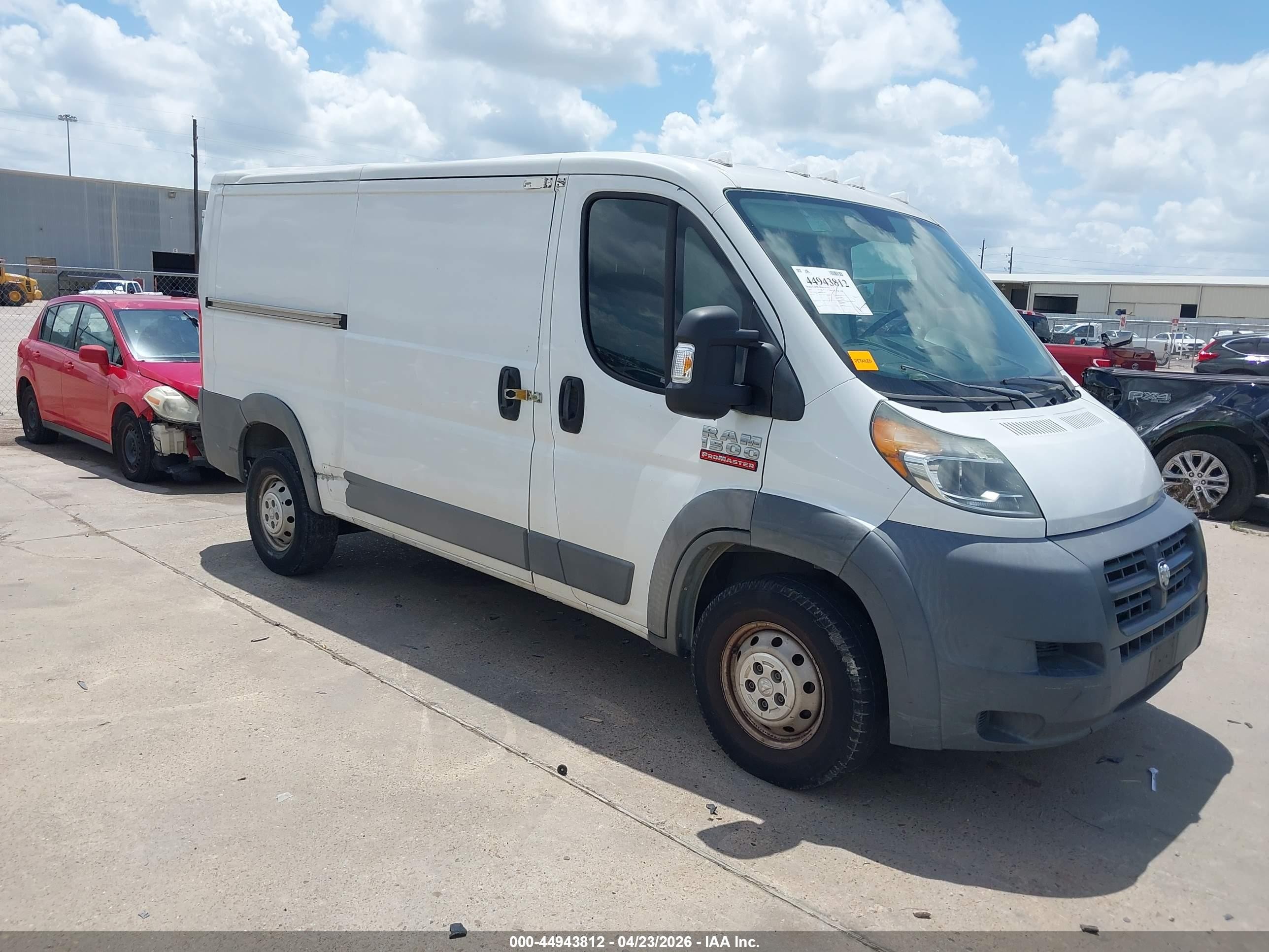 2015 Ram Promaster 1500 Low Roof White vin: 3C6TRVAG1FE507413