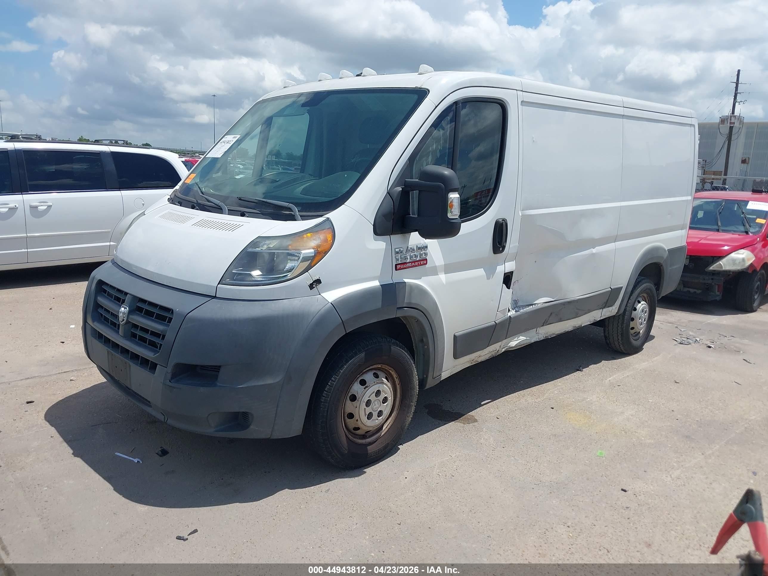 2015 Ram Promaster 1500 Low Roof White vin: 3C6TRVAG1FE507413
